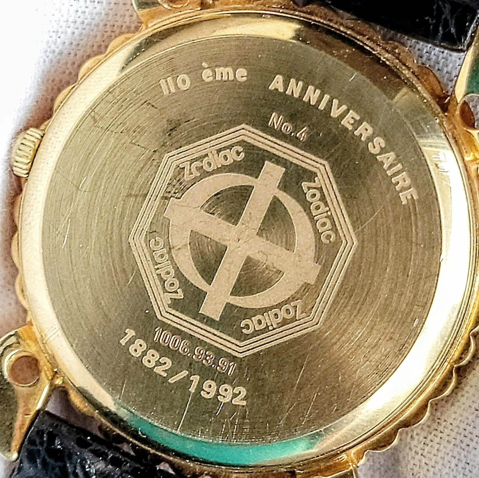 110th ZODIAC Anniversary Automatic Watch 18K Gold Diamond Bezel Limited Edition! - Image 6