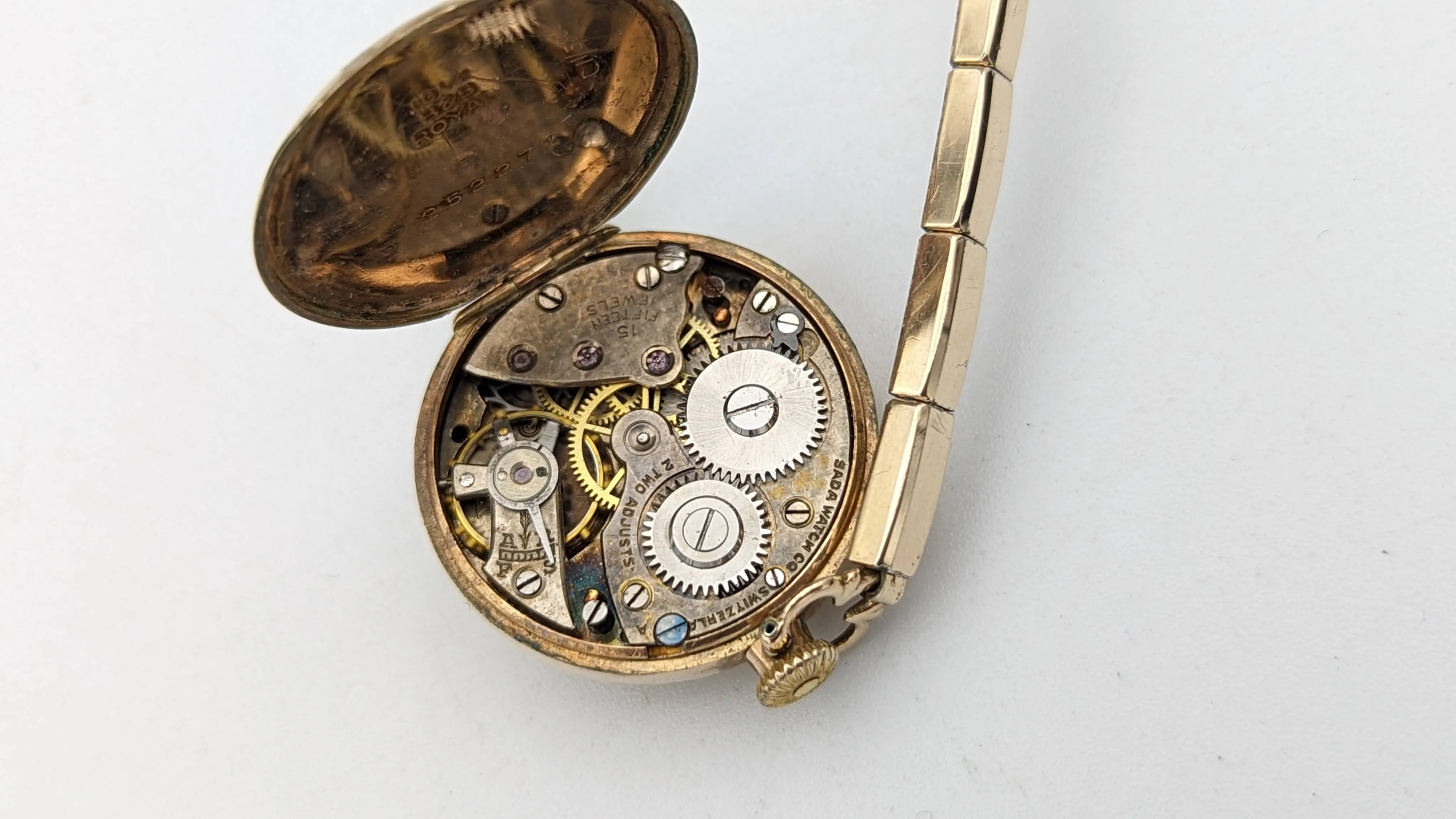 1890s PRIDE Transitional Wristwatch Swiss Movement 15 Jewels 2 Adjustments 12K GF - Image 8