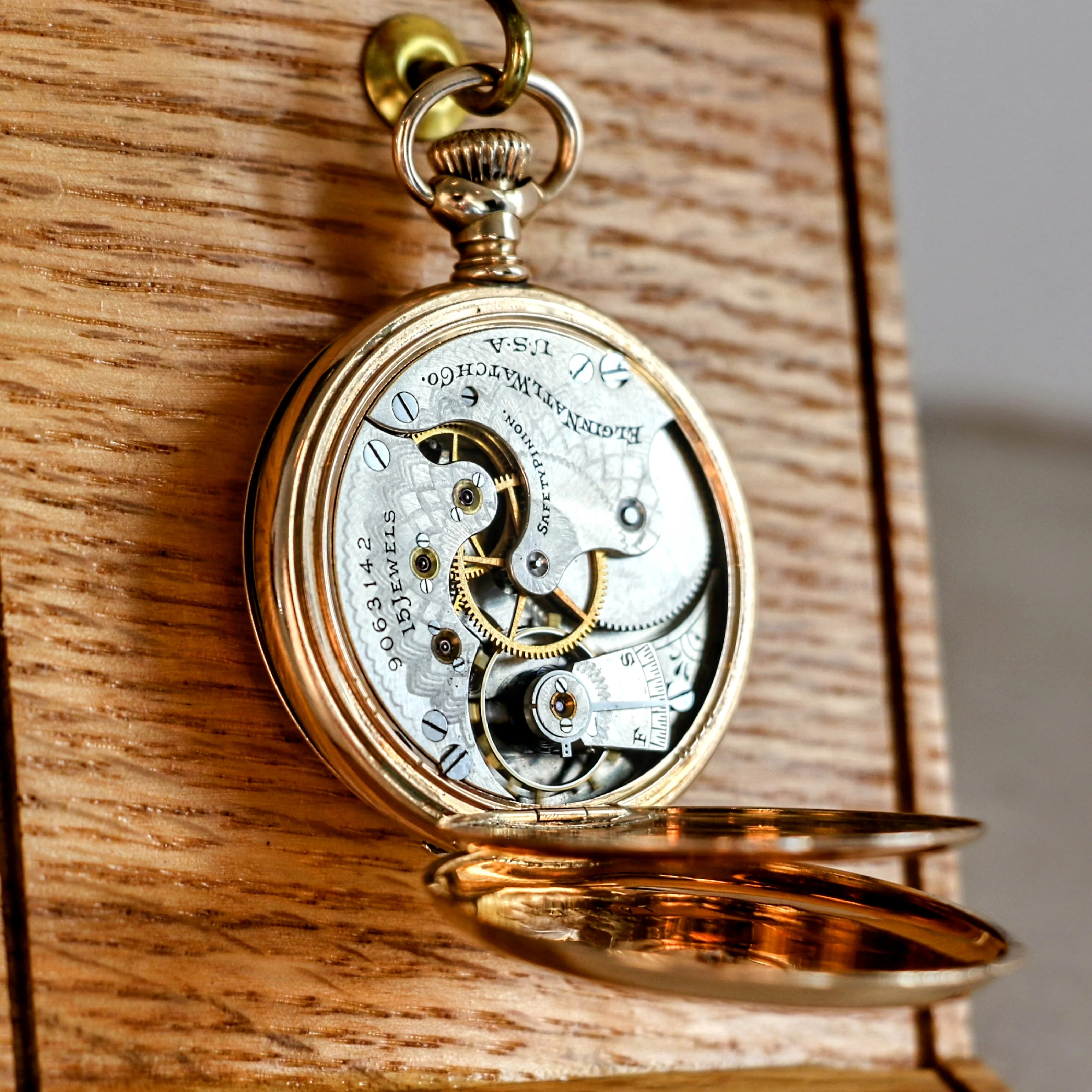 1901 ELGIN Pocket Watch Diamond 14K Solid Gold Model 2 Grade 216 Size 6s 15J Serial 9063142 - Image 13