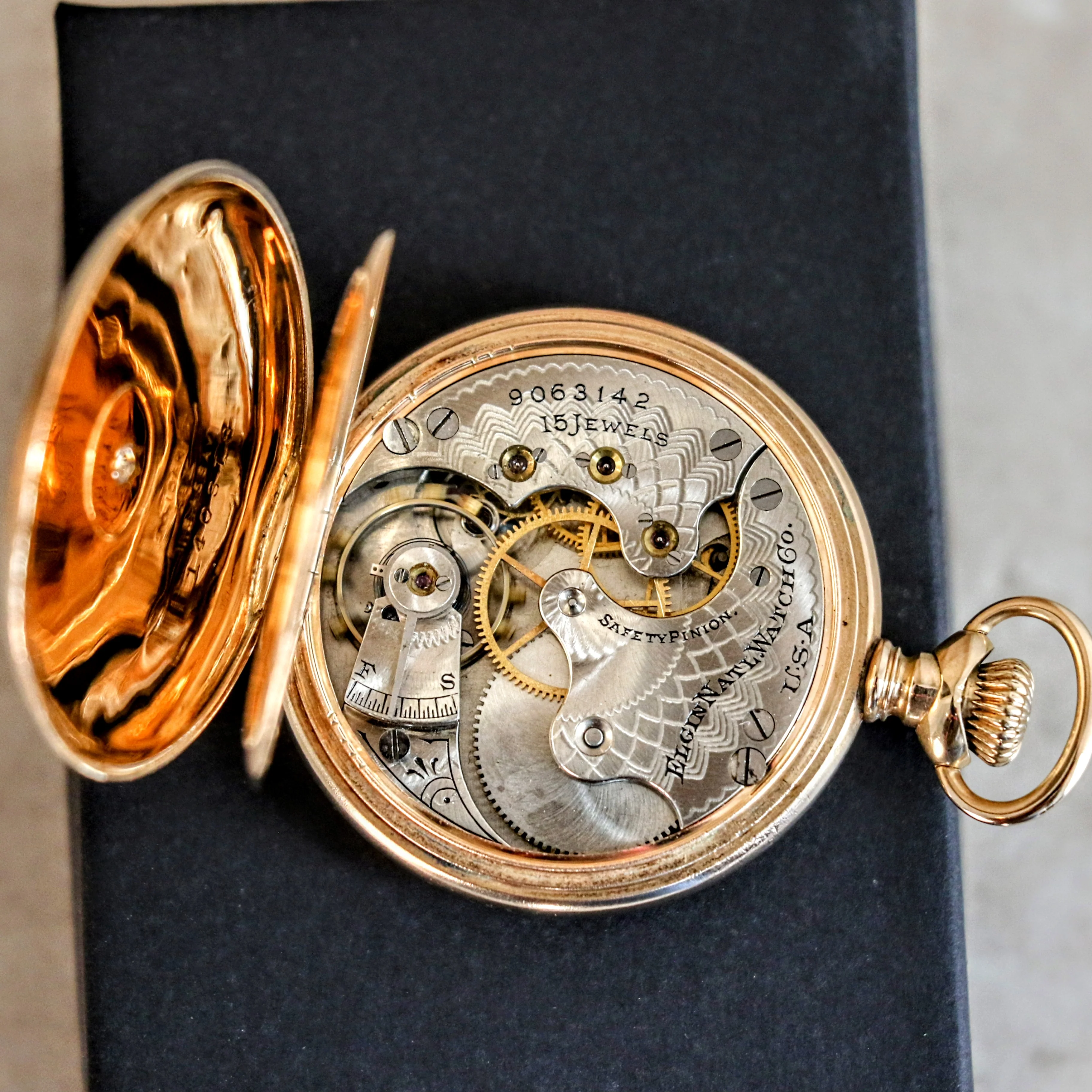 1901 ELGIN Pocket Watch Diamond 14K Solid Gold Model 2 Grade 216 Size 6s 15J Serial 9063142 - Image 14