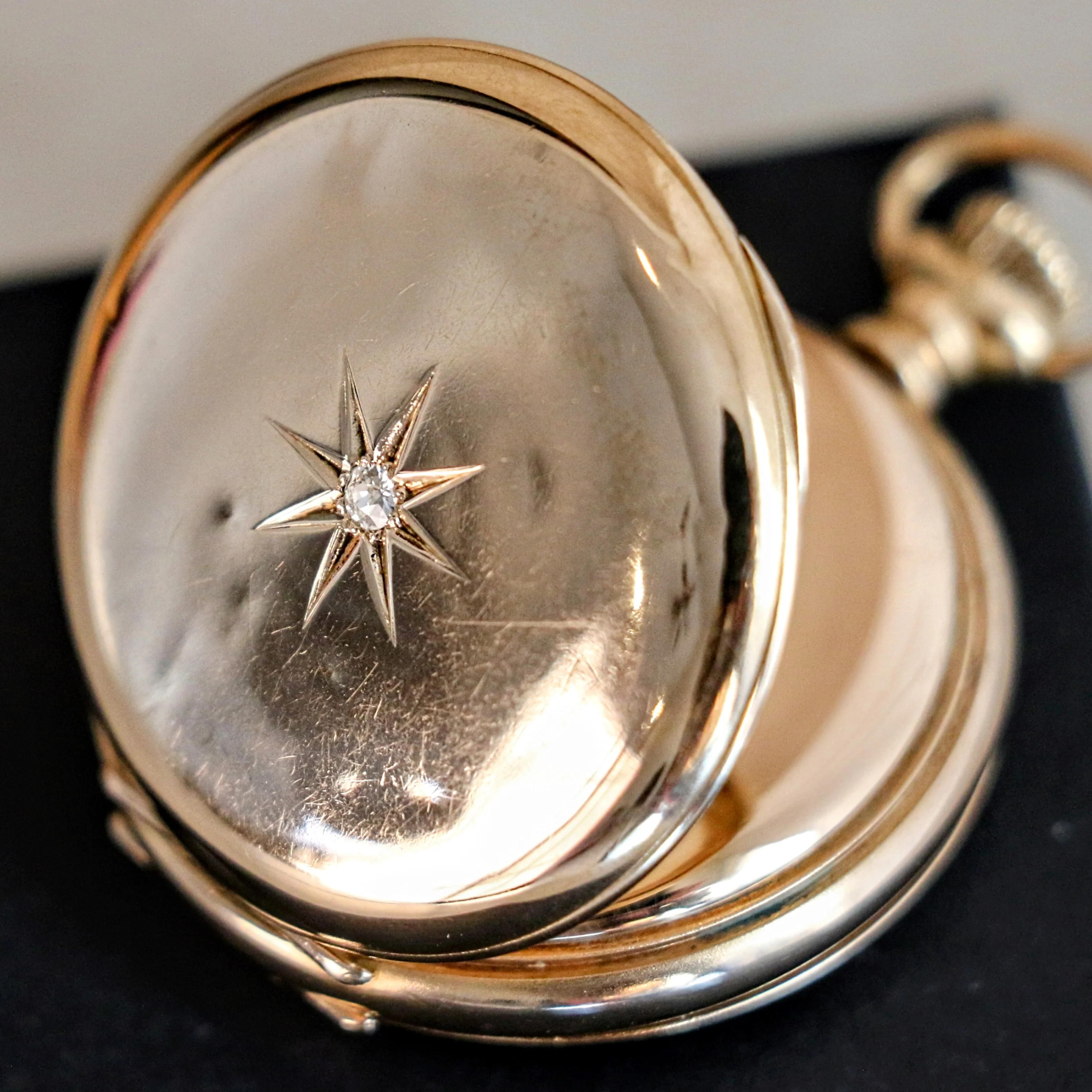 1901 ELGIN Pocket Watch Diamond 14K Solid Gold Model 2 Grade 216 Size 6s 15J Serial 9063142 - Image 7
