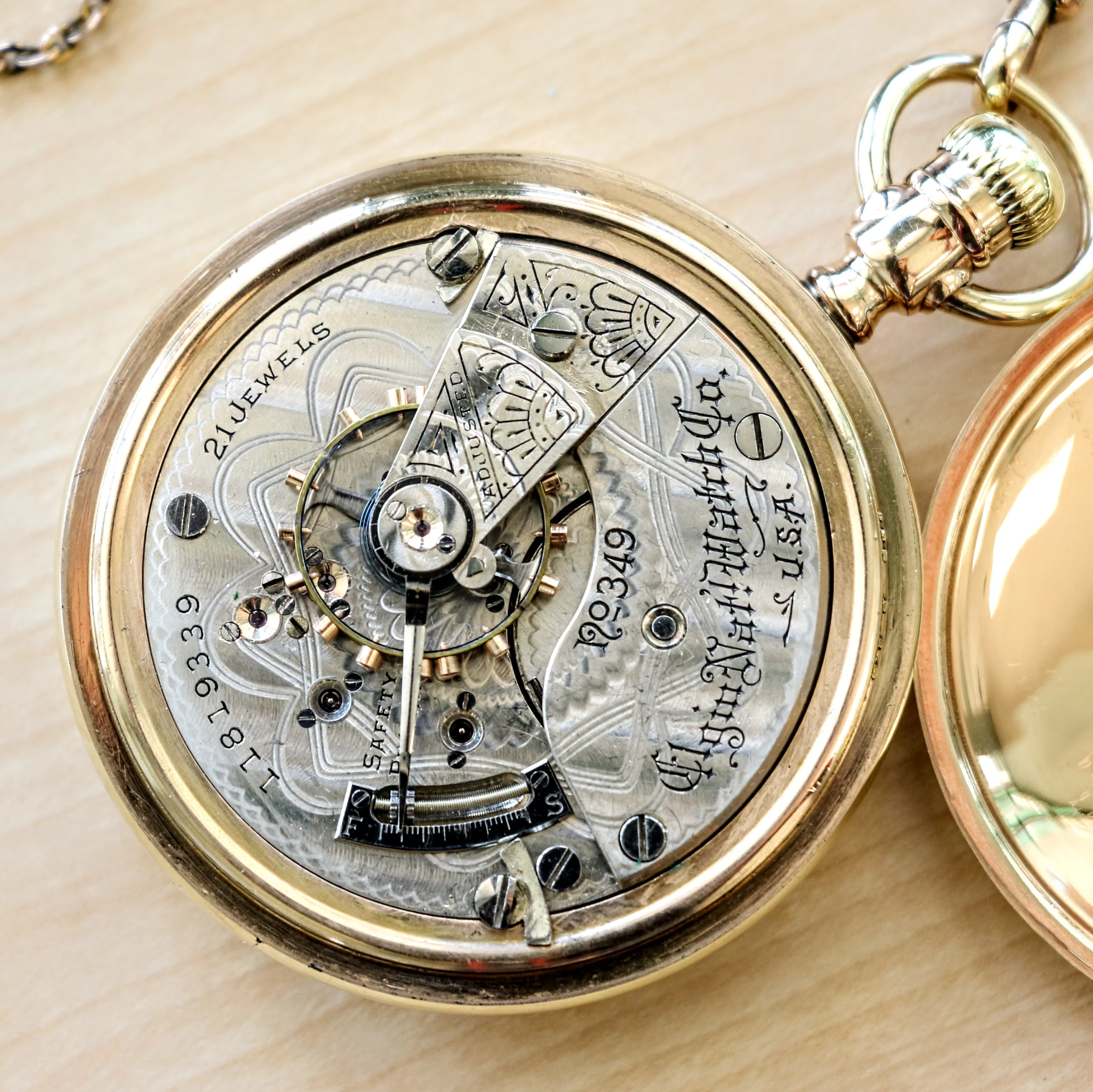 1905 ELGIN Pocket Watch 18s 21 Jewels Railroad Grade No. 349 Vintage U.S.A. Made - Image 14