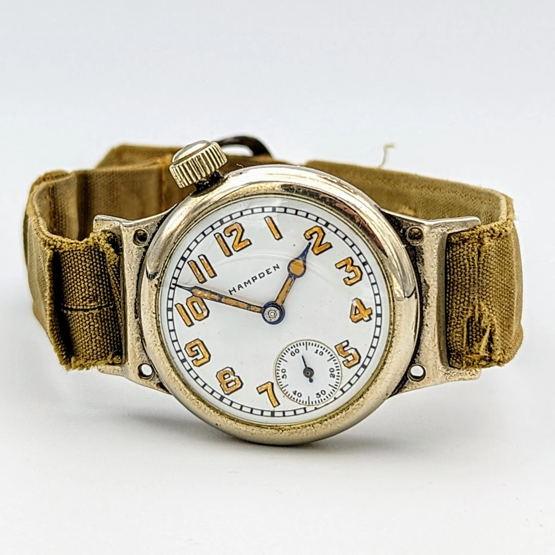 1906 HAMPDEN "Molly Stark" Trench Watch 7 Jewels U.S. Army Wristwatch - Image 10