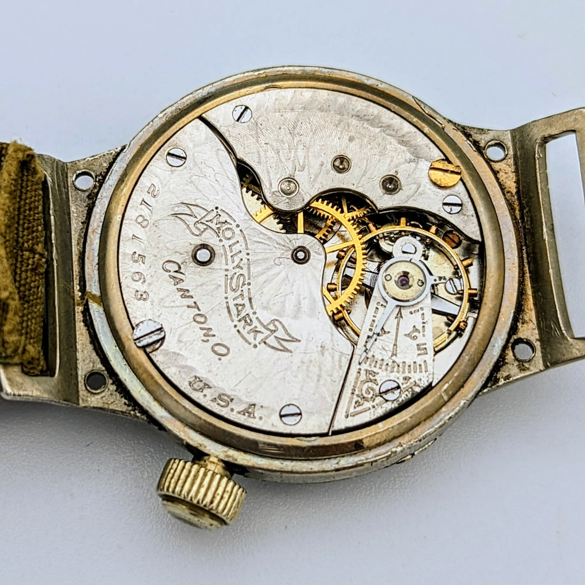 1906 HAMPDEN "Molly Stark" Trench Watch 7 Jewels U.S. Army Wristwatch - Image 14