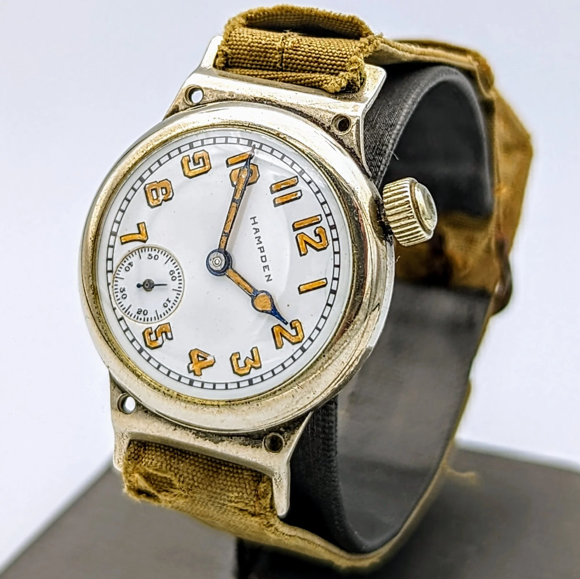 1906 HAMPDEN "Molly Stark" Trench Watch 7 Jewels U.S. Army Wristwatch - Image 4