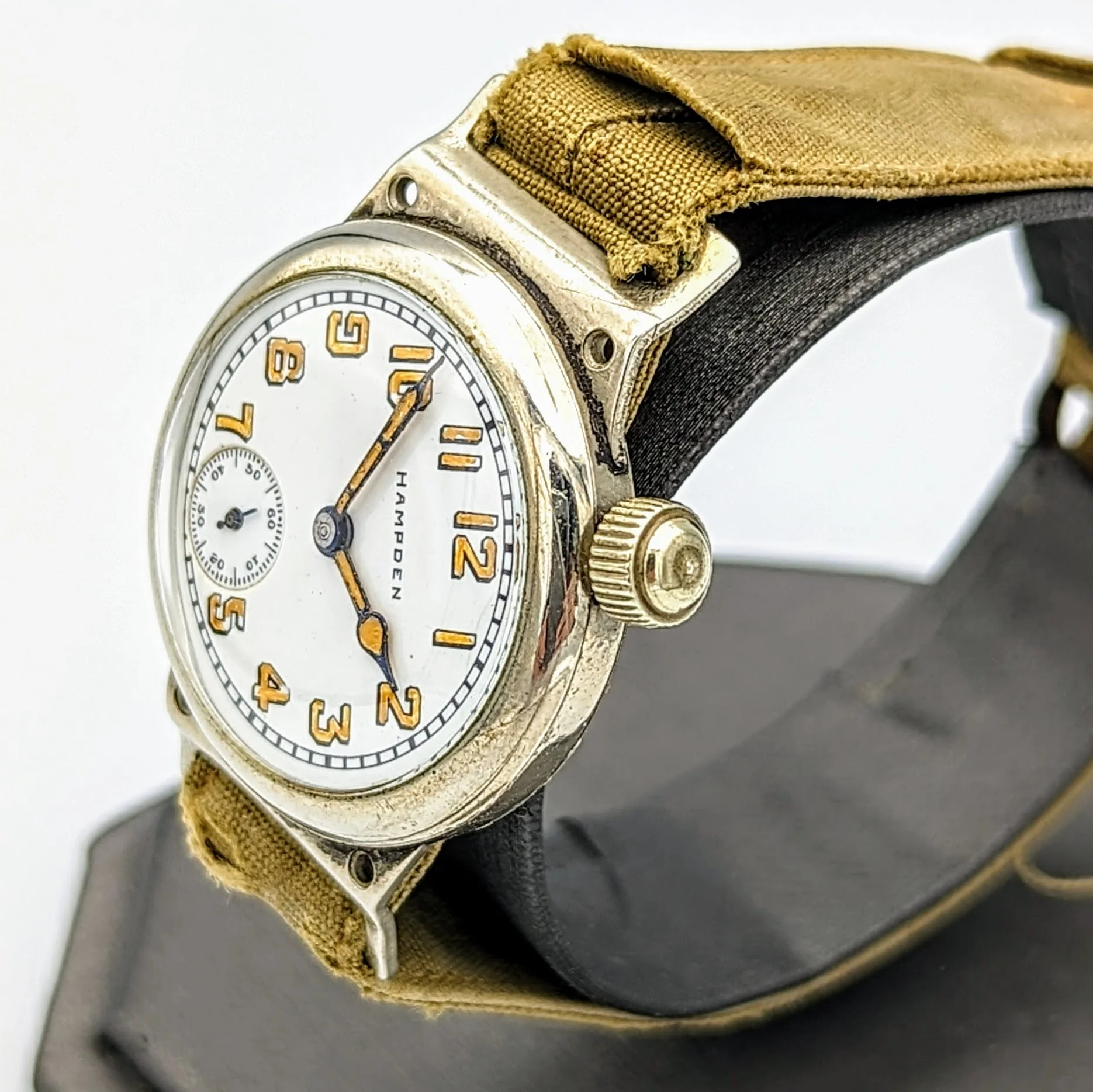 1906 HAMPDEN "Molly Stark" Trench Watch 7 Jewels U.S. Army Wristwatch - Image 5