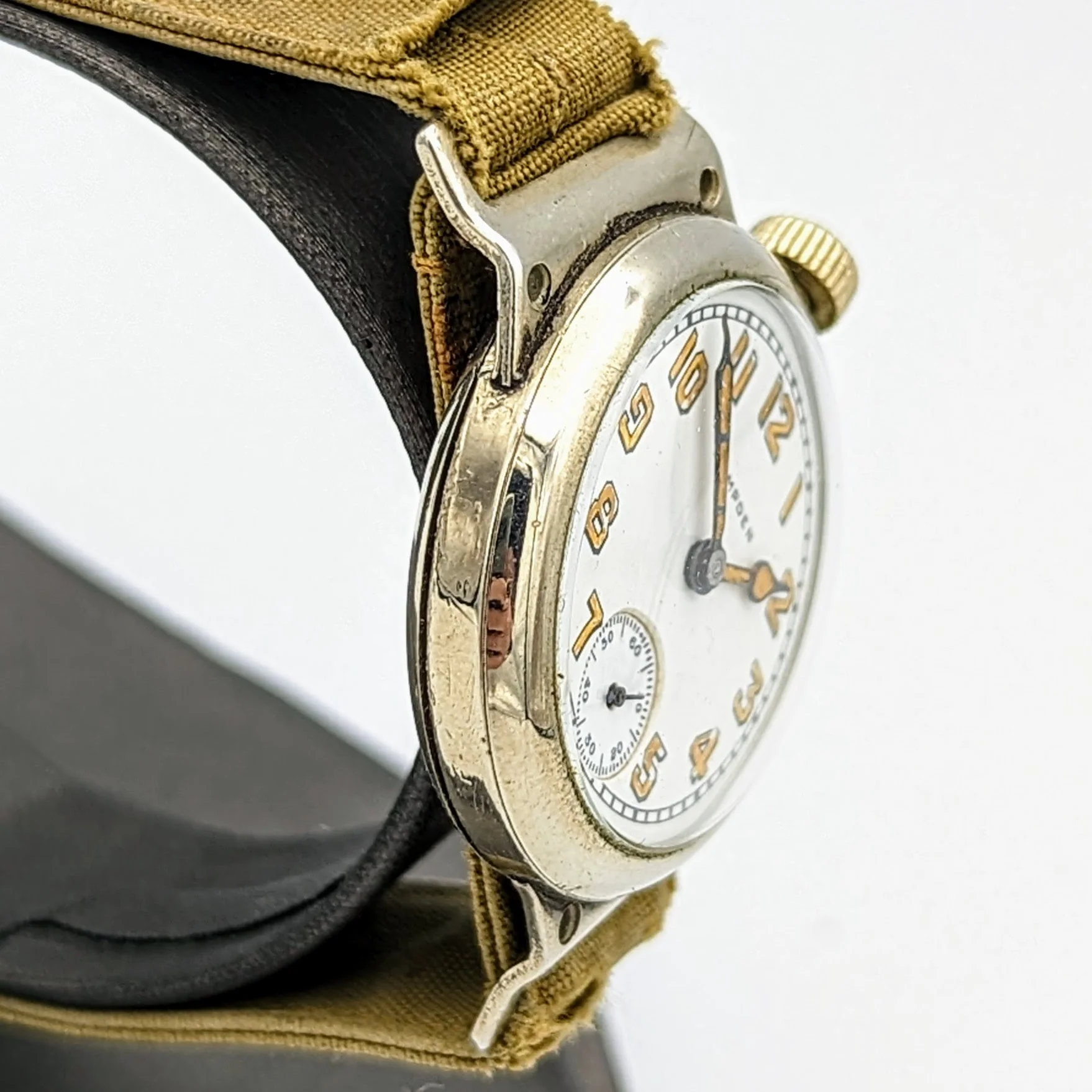 1906 HAMPDEN "Molly Stark" Trench Watch 7 Jewels U.S. Army Wristwatch - Image 7