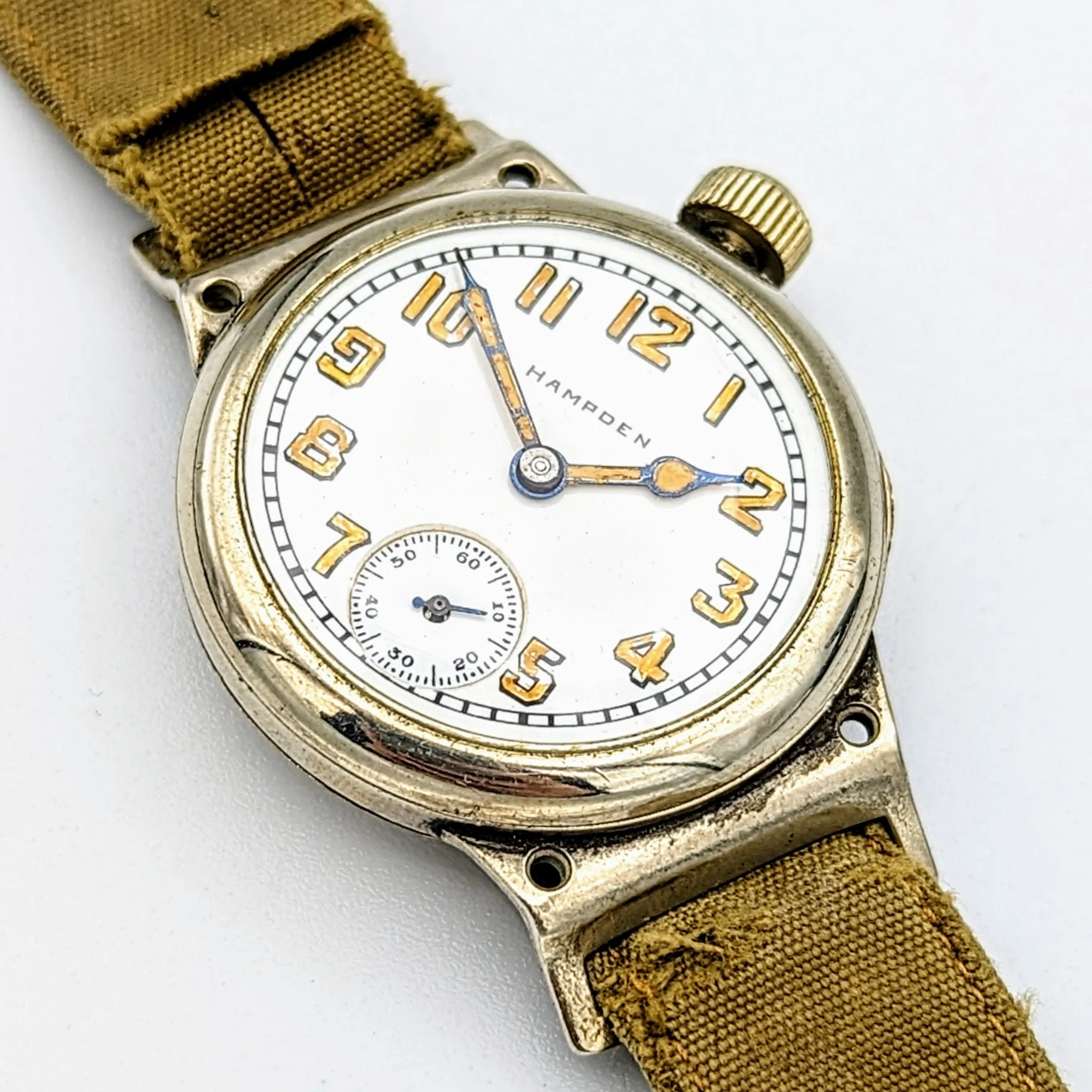 1906 HAMPDEN "Molly Stark" Trench Watch 7 Jewels U.S. Army Wristwatch - Image 8