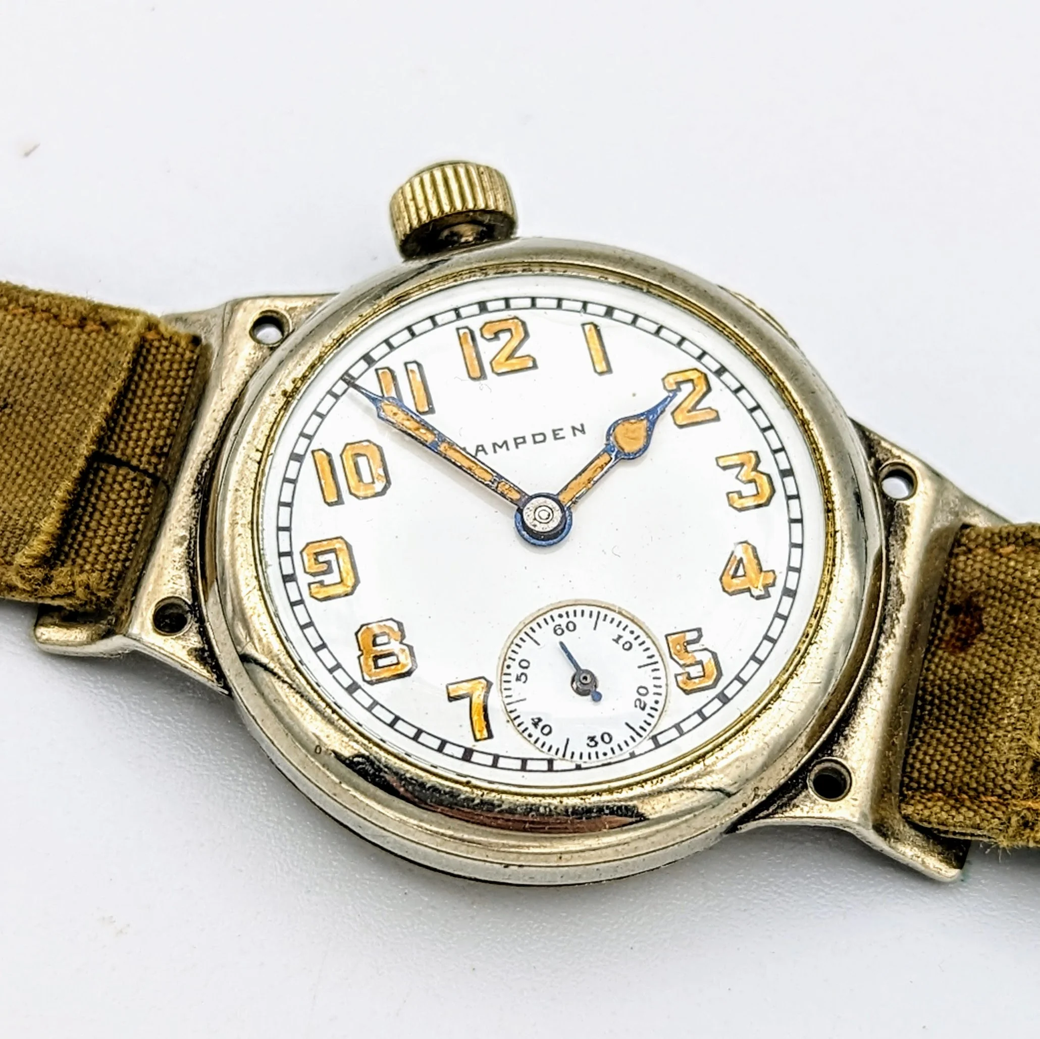 1906 HAMPDEN "Molly Stark" Trench Watch 7 Jewels U.S. Army Wristwatch - Image 9