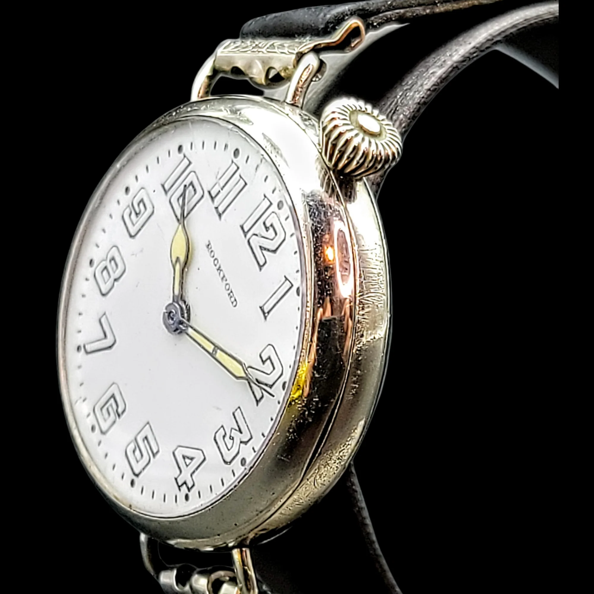 1910 ROCKFORD Trench Watch 15 Jewels Grade 164 - Image 3