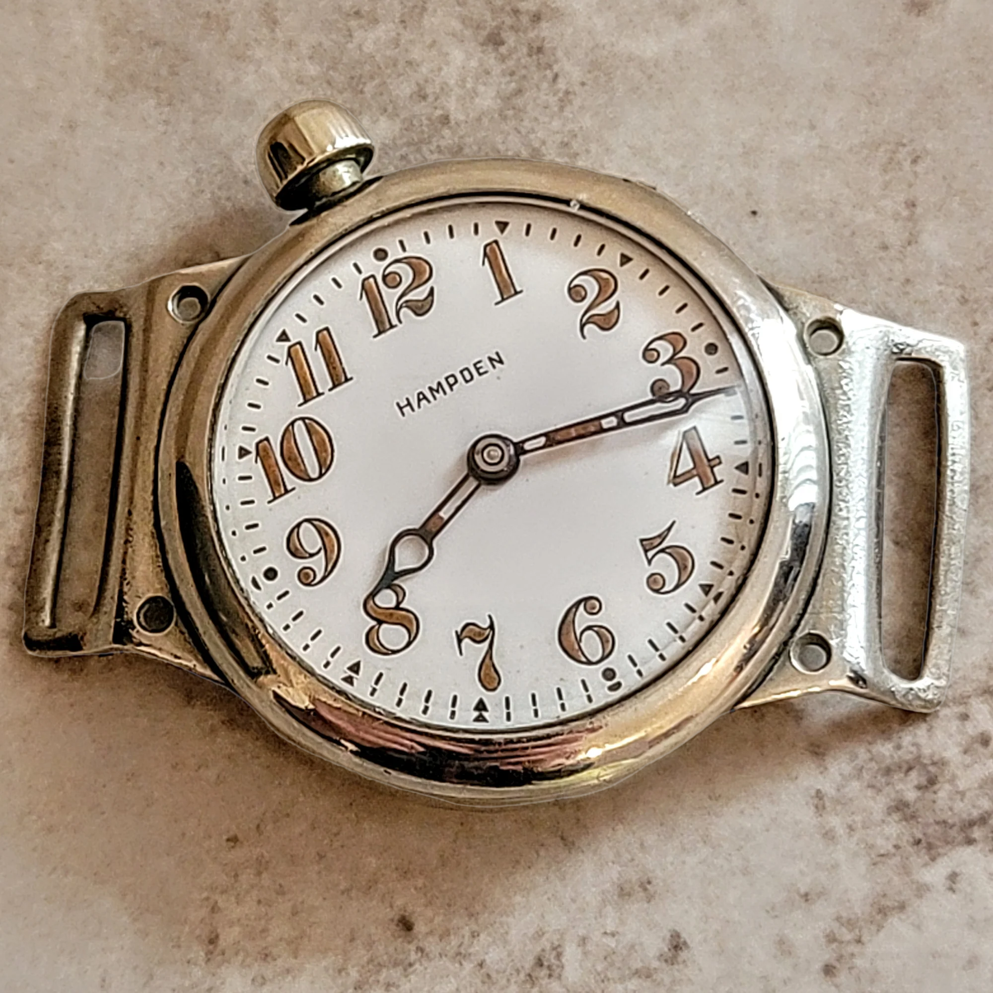 1914 HAMPDEN "No. 400" Trench Watch 15 Jewels U.S. Army Wristwatch - Image 10
