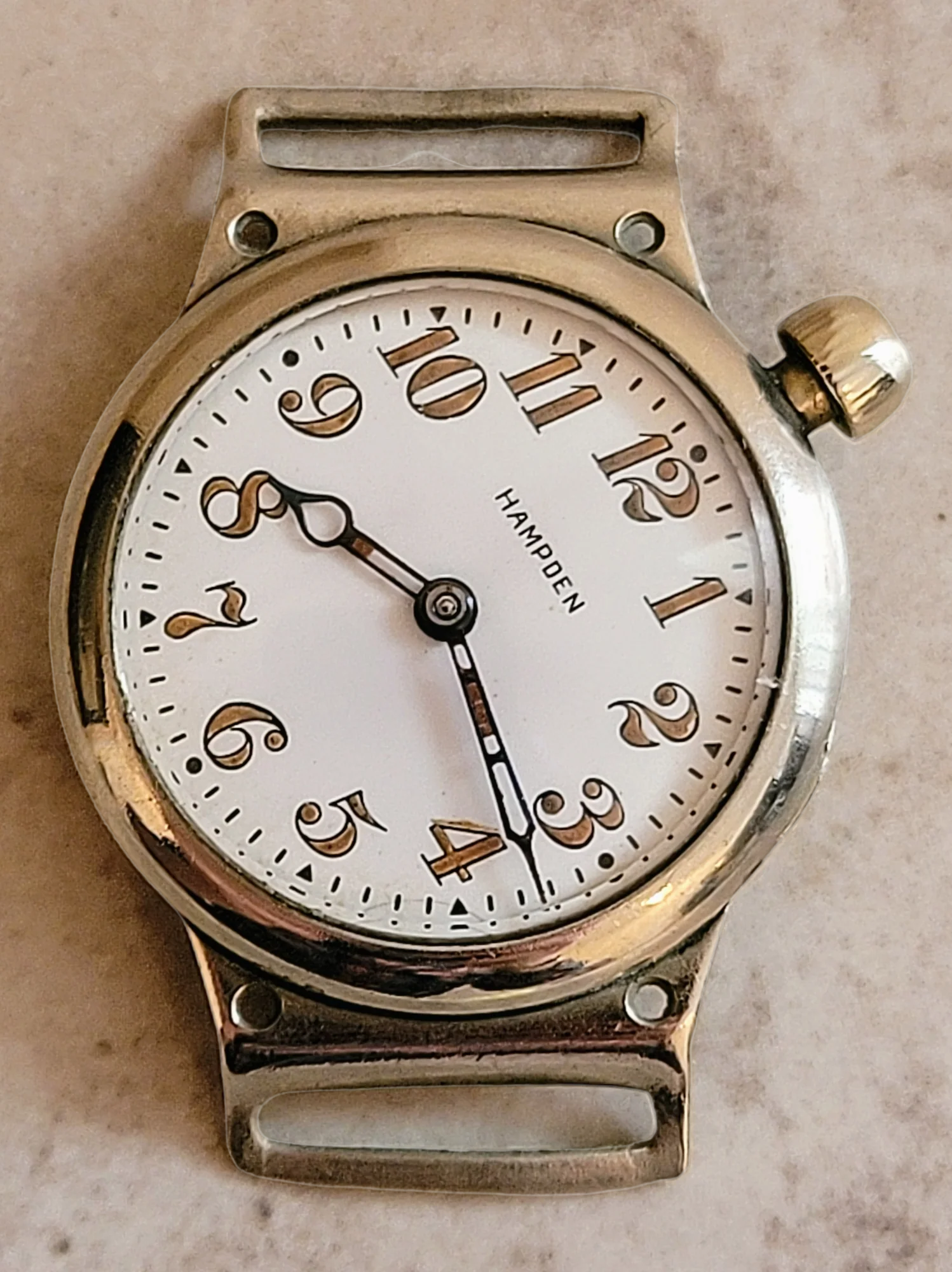 1914 HAMPDEN "No. 400" Trench Watch 15 Jewels U.S. Army Wristwatch - Image 12