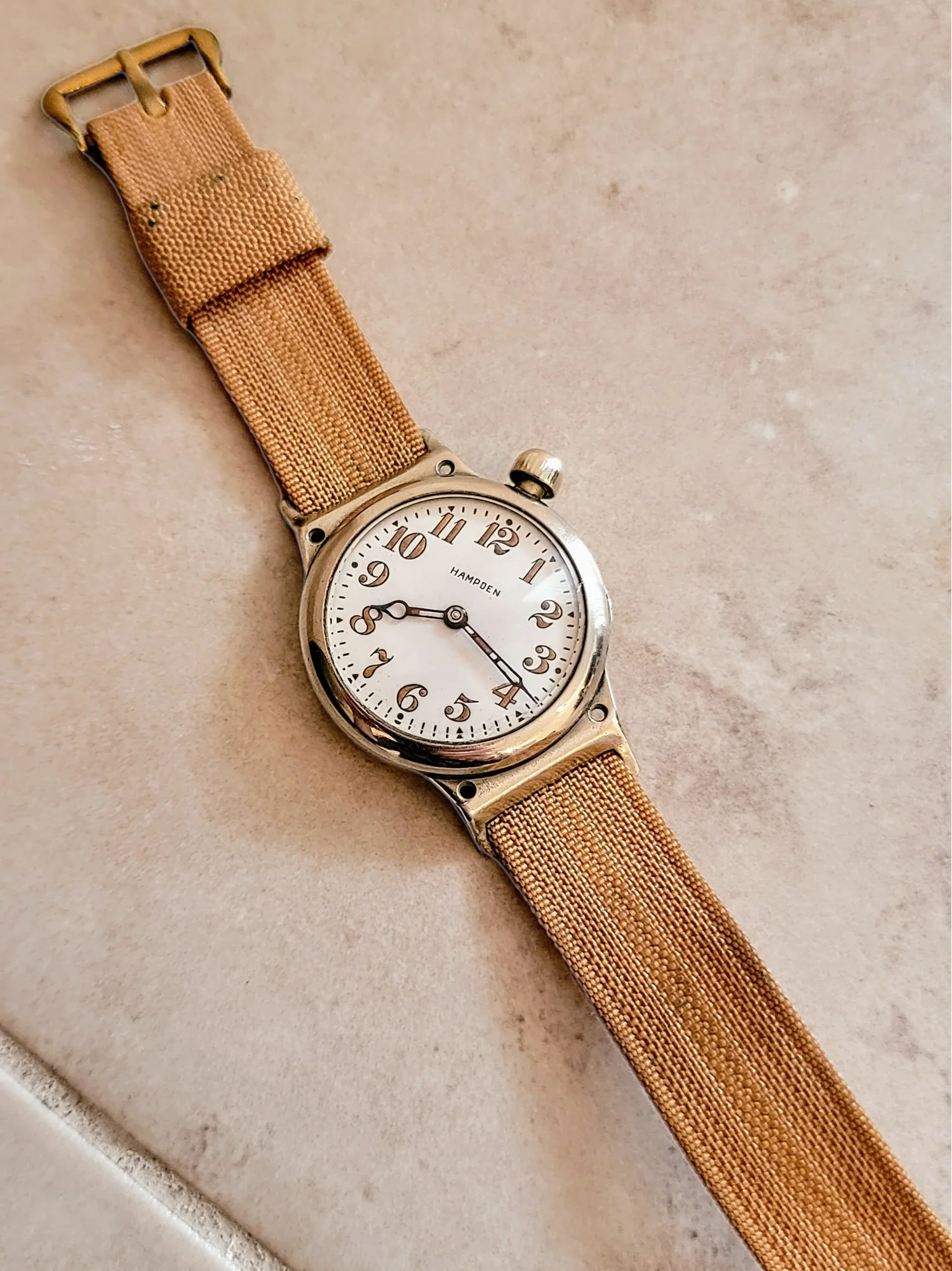 1914 HAMPDEN "No. 400" Trench Watch 15 Jewels U.S. Army Wristwatch - Image 14