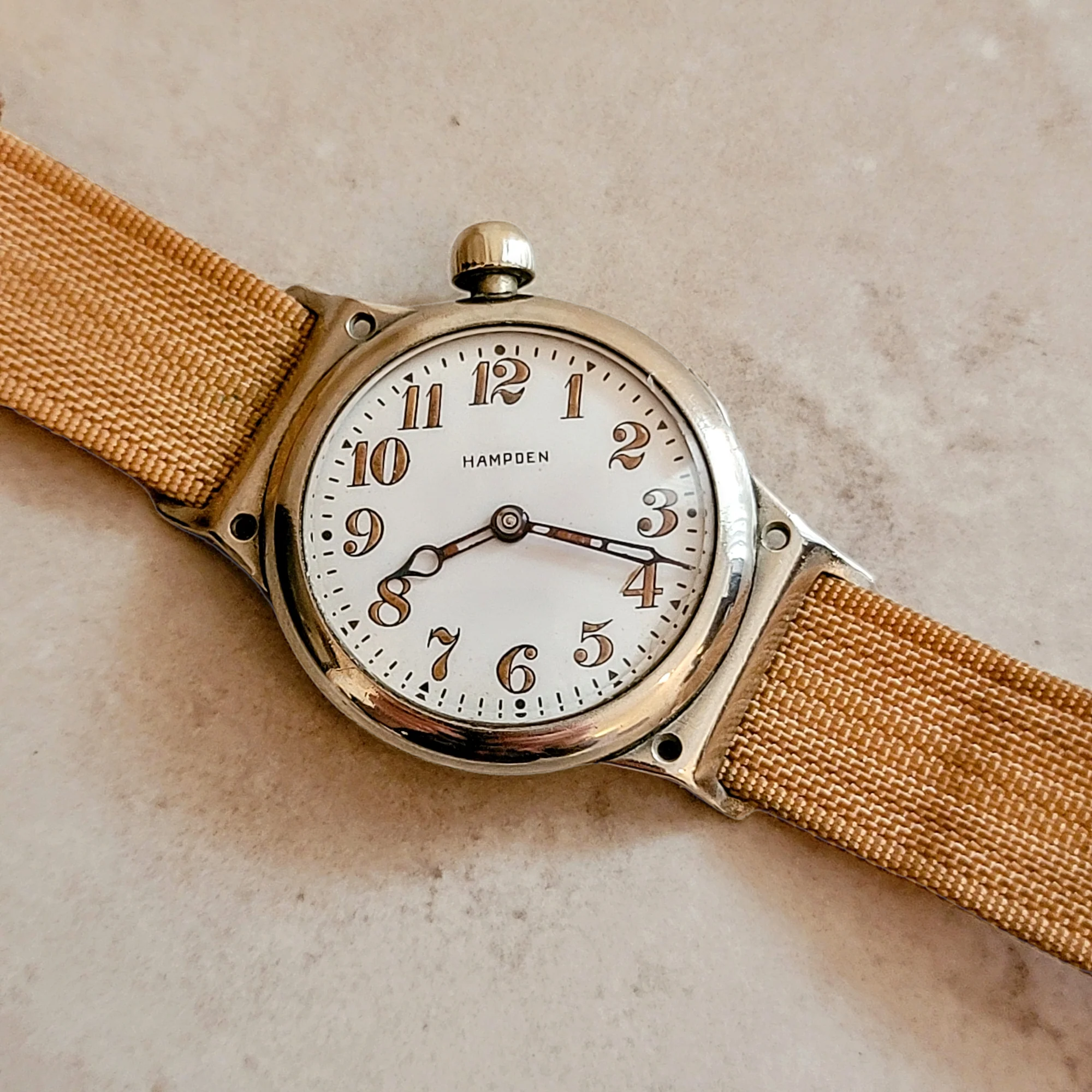 1914 HAMPDEN "No. 400" Trench Watch 15 Jewels U.S. Army Wristwatch - Image 17