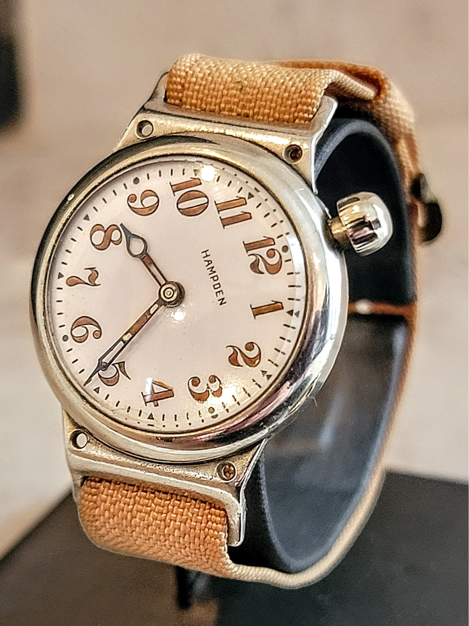 1914 HAMPDEN "No. 400" Trench Watch 15 Jewels U.S. Army Wristwatch - Image 5