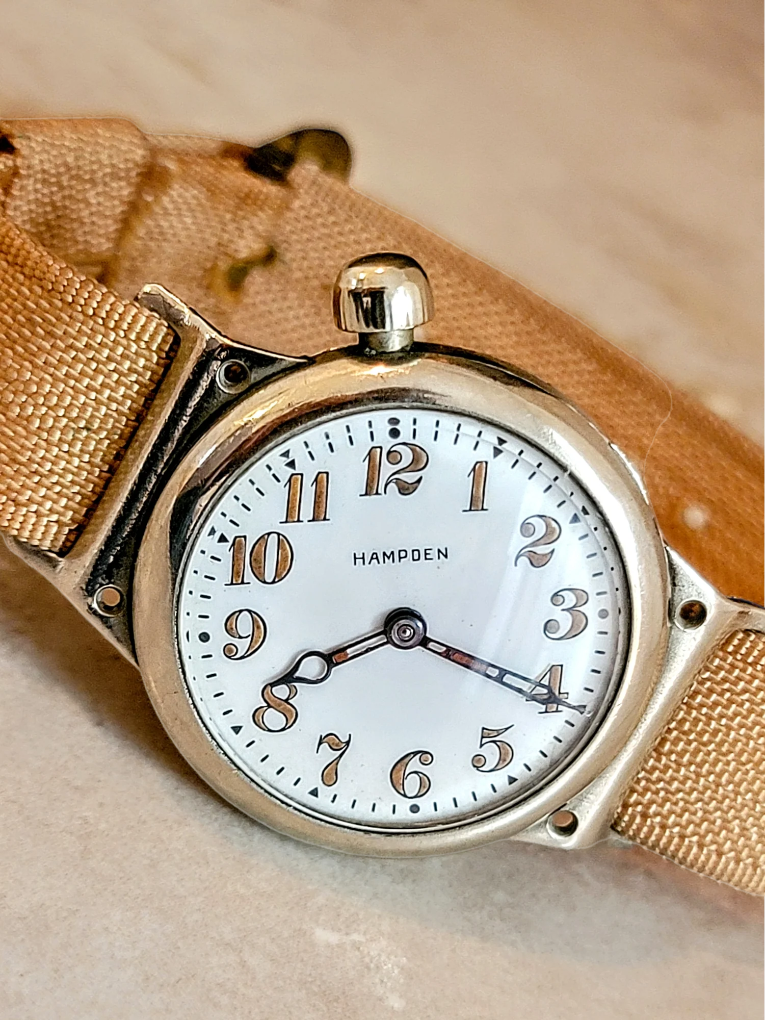 1914 HAMPDEN "No. 400" Trench Watch 15 Jewels U.S. Army Wristwatch - Image 8