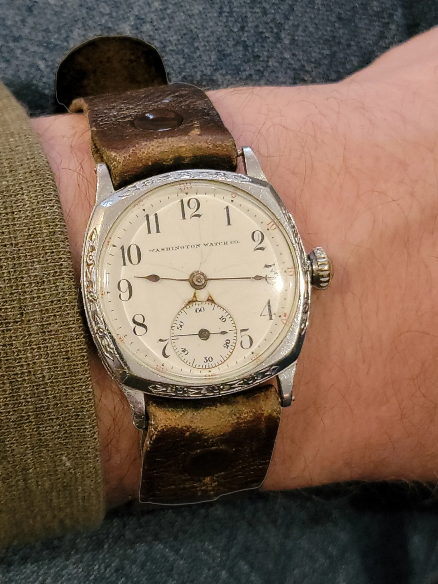 1914 WASHINGTON Wristwatch By Illinois Watch Co. Grade 35 U.S.A. - Image 4