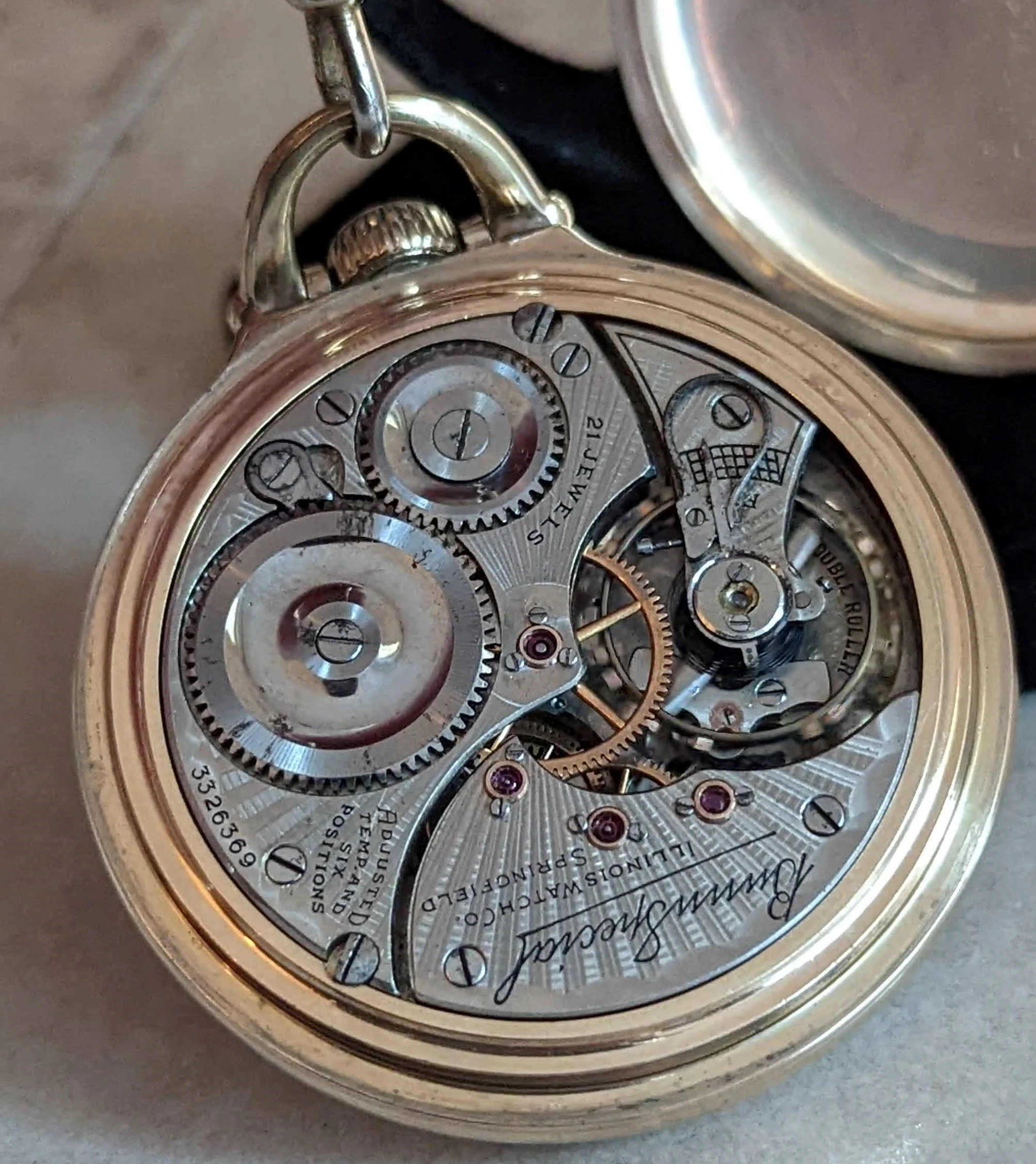 1918 Illinois Bunn Special Pocket Watch Railroad Grade Model 9 Size 16s 21J 6 ADJs - Image 9