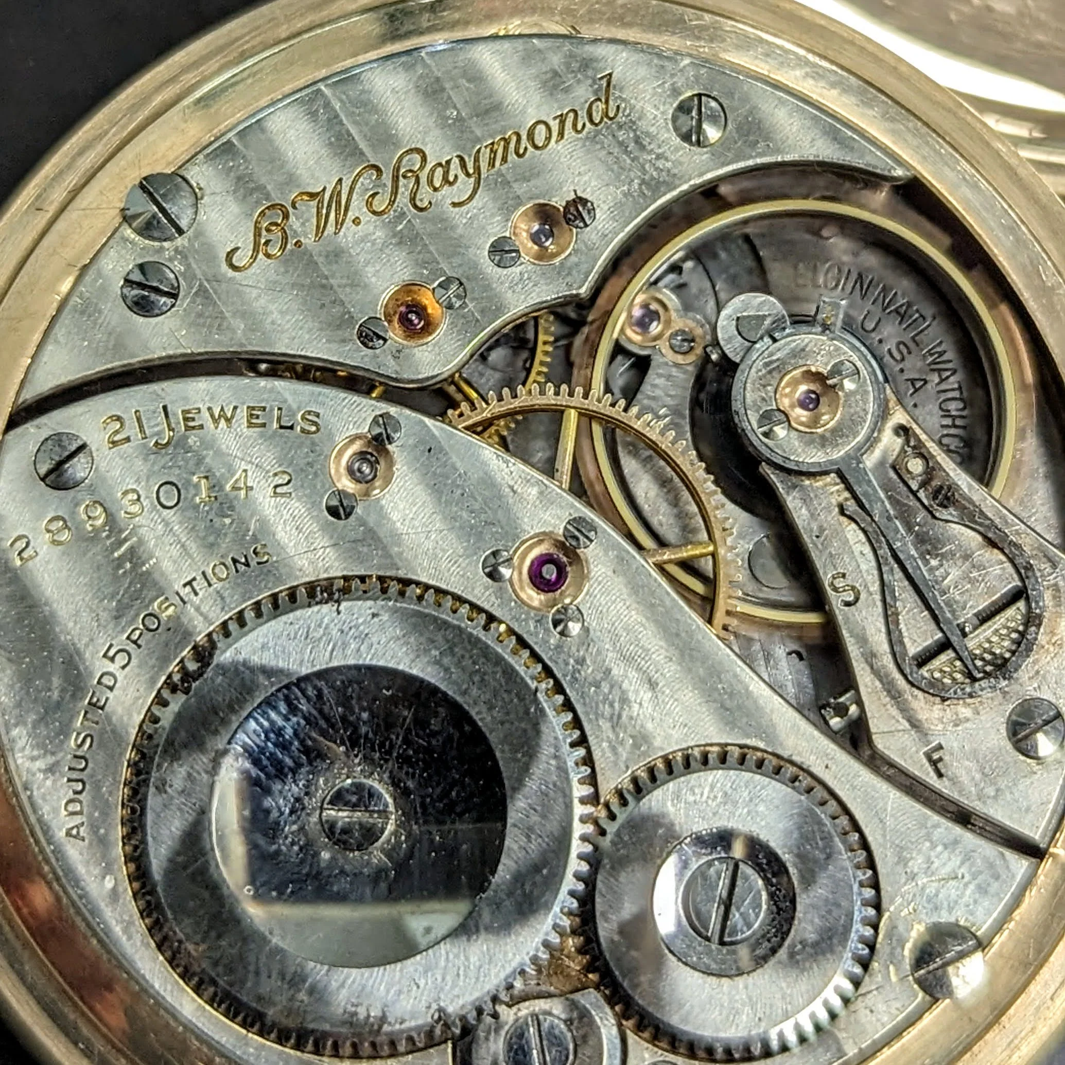 1926 ELGIN Elgin B.W. Raymond Pocket Watch 16s 21 Jewels Grade 472 5 ADJ Vintage USA Made - Image 15