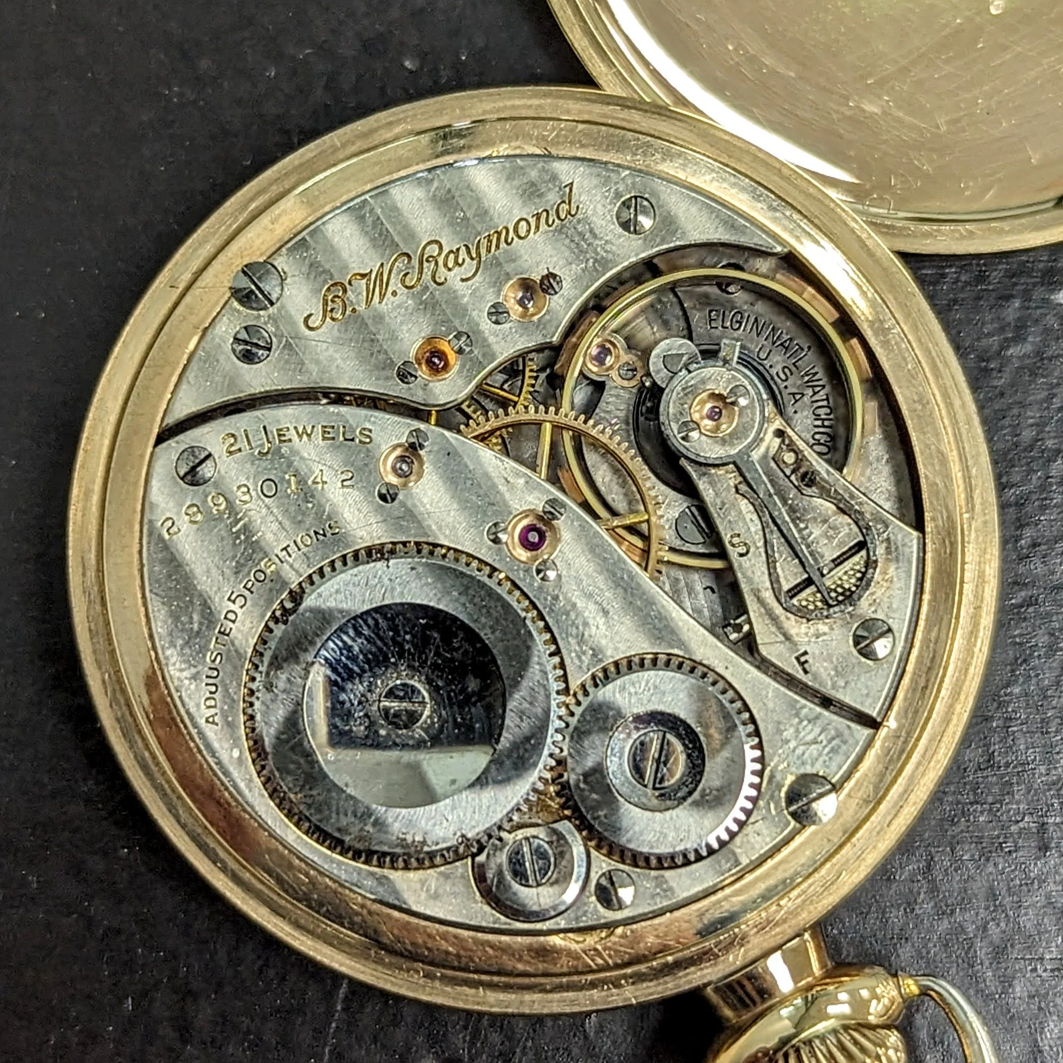 1926 ELGIN Elgin B.W. Raymond Pocket Watch 16s 21 Jewels Grade 472 5 ADJ Vintage USA Made - Image 16