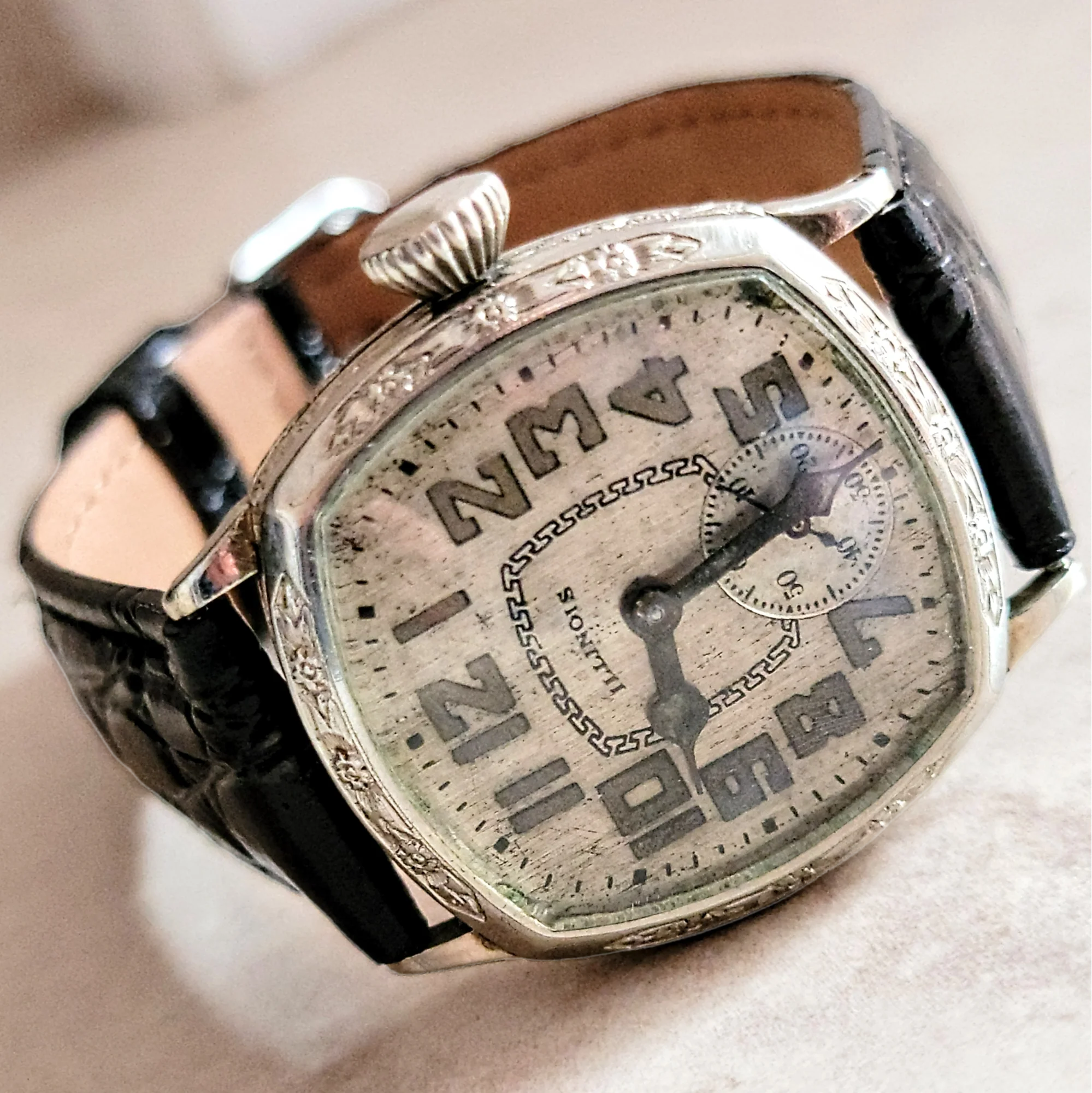 1929 ILLINOIS Art Deco Watch Cal. "TIME KING" Grade 24 - Image 6