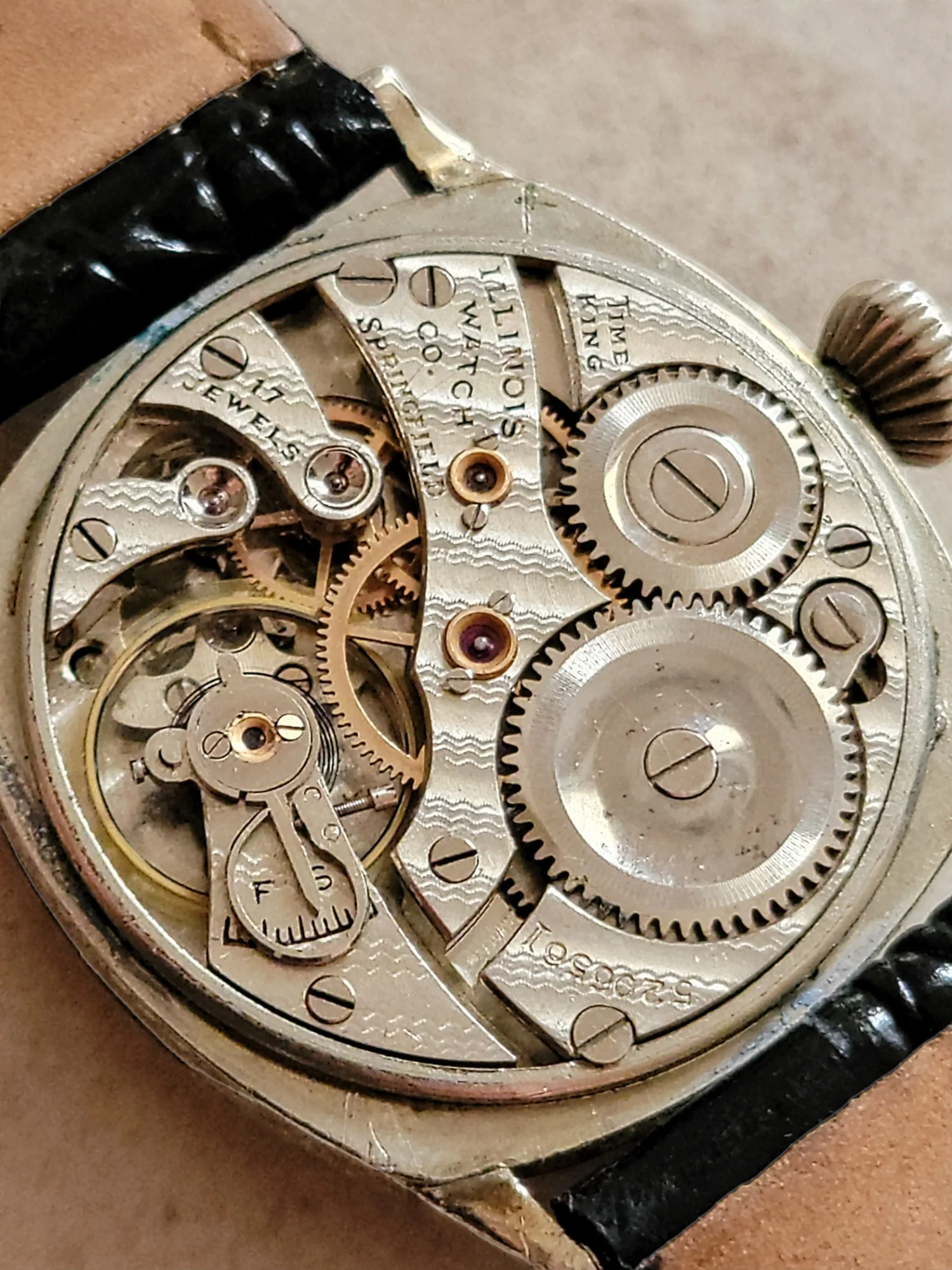 1929 ILLINOIS Art Deco Watch Cal. "TIME KING" Grade 24 - Image 9