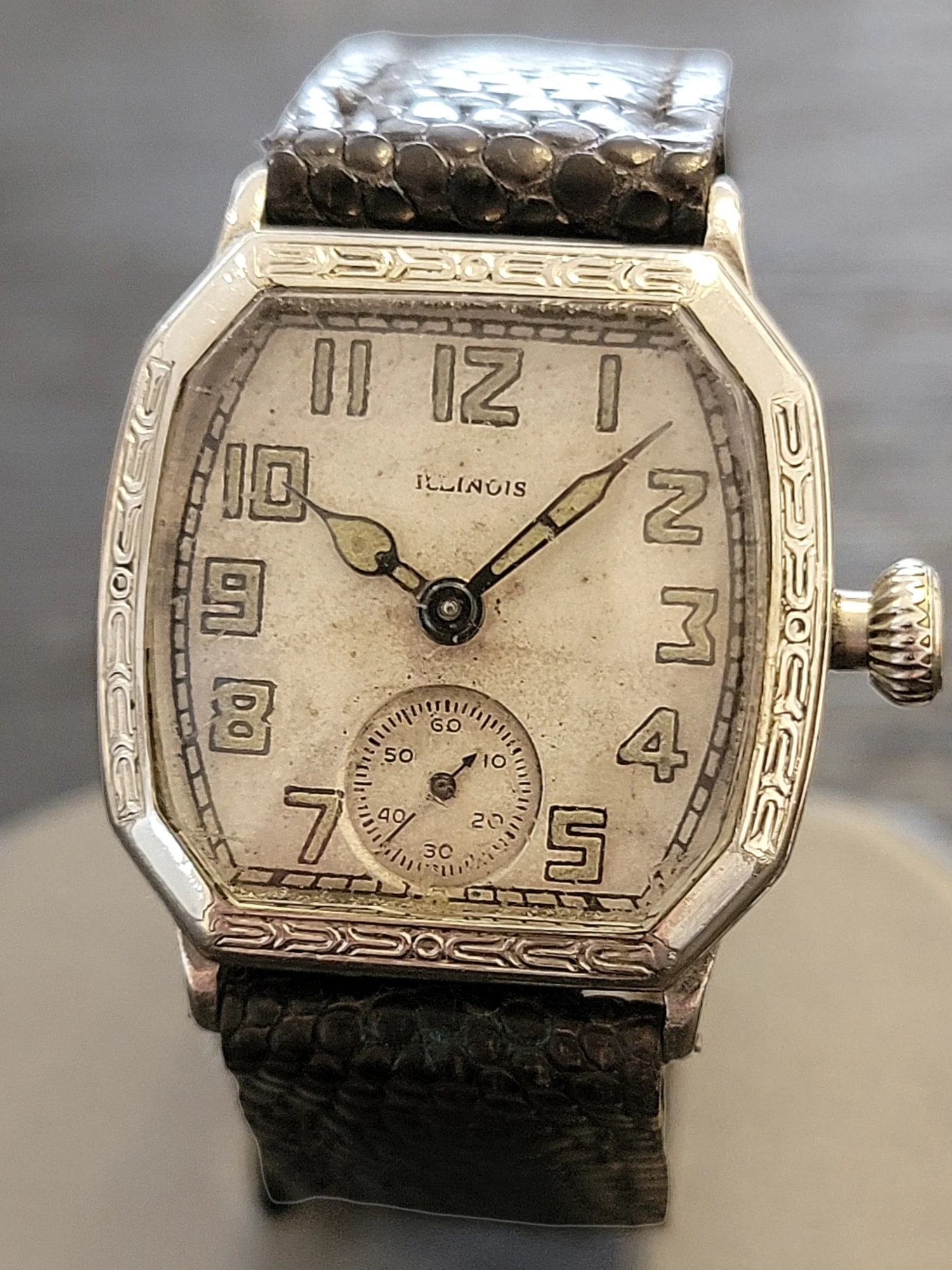 1929 ILLINOIS Atlantic Engraved Watch Grade 24 U.S.A. Made 14K G.F. - Image 6