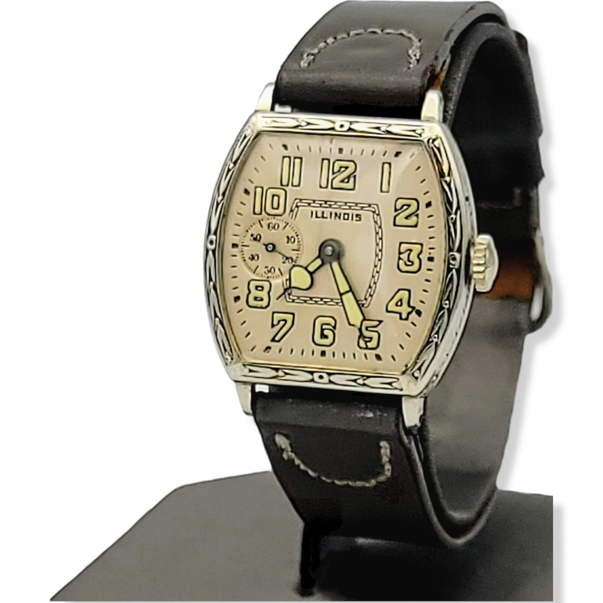 1929 Illinois Whippet Barrel Tonneau Engraved Case Grade 903 15 Jewels - Image 14