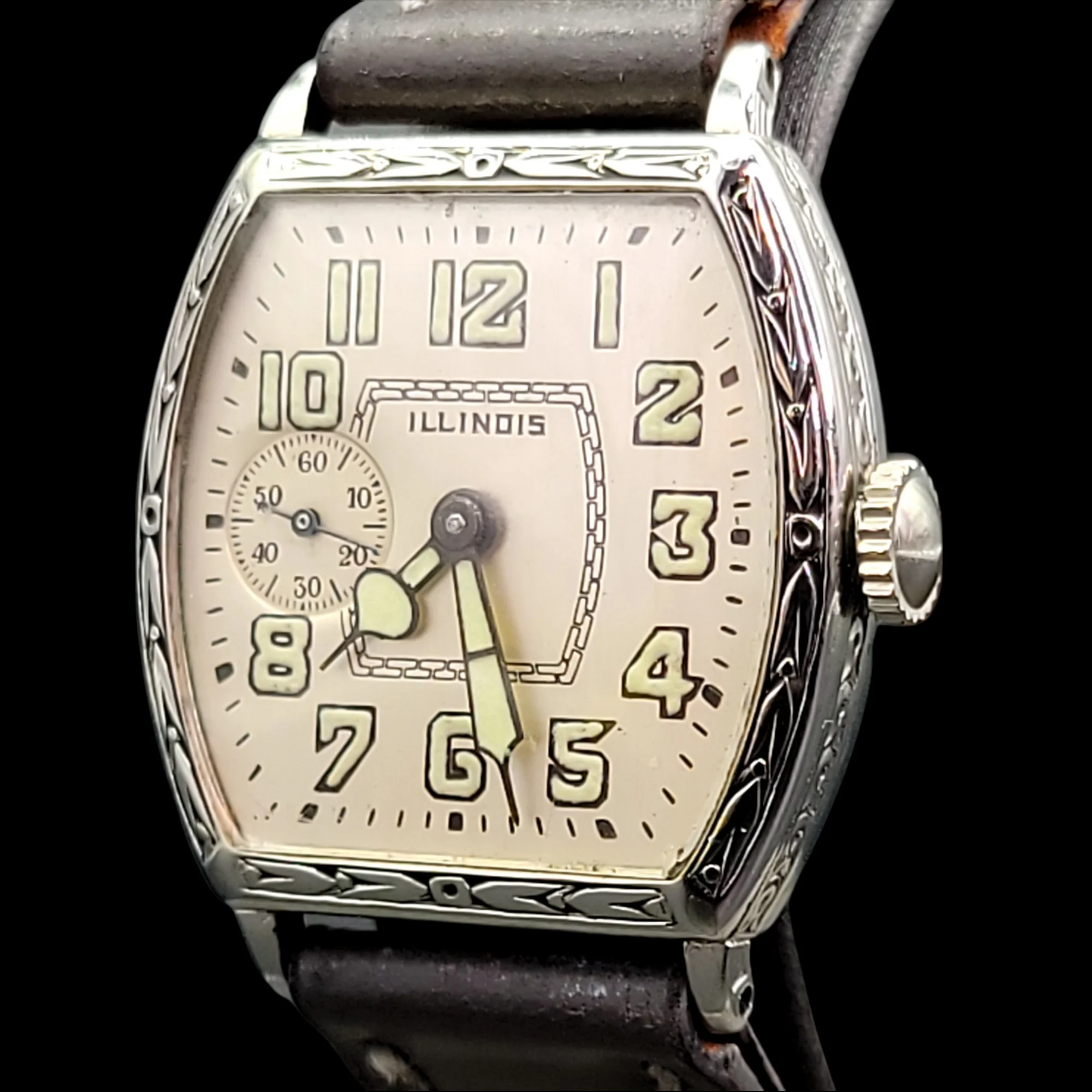 1929 Illinois Whippet Barrel Tonneau Engraved Case Grade 903 15 Jewels - Image 3