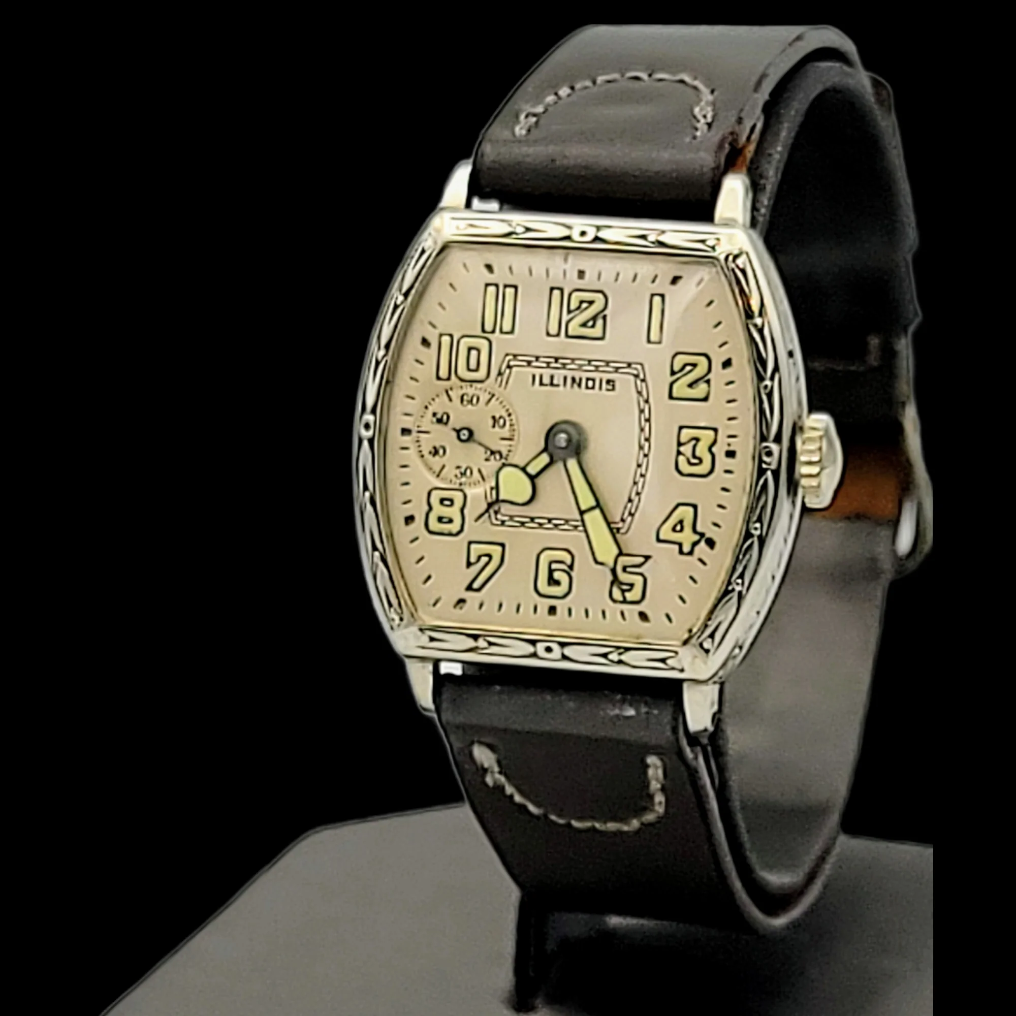 1929 Illinois Whippet Barrel Tonneau Engraved Case Grade 903 15 Jewels - Image 4