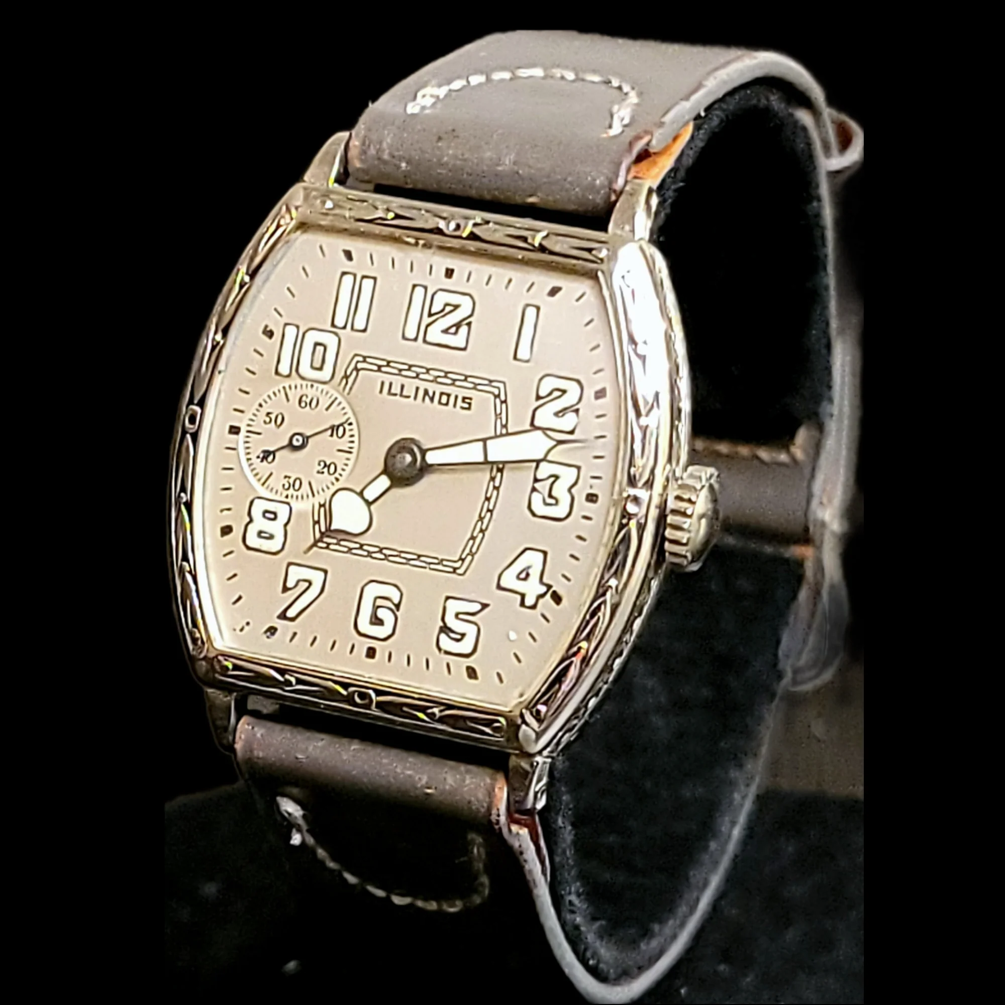 1929 Illinois Whippet Barrel Tonneau Engraved Case Grade 903 15 Jewels - Image 5