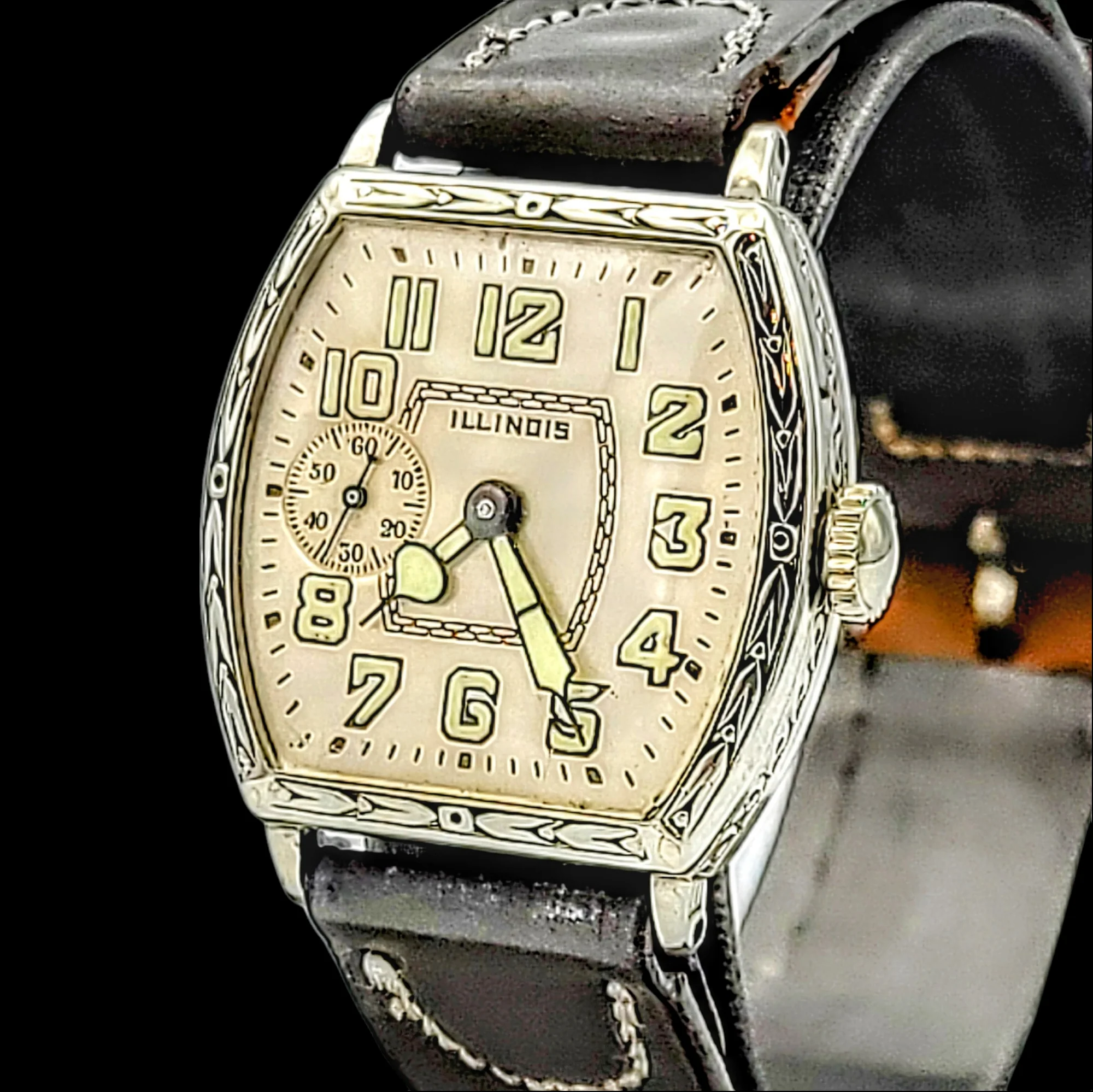 1929 Illinois Whippet Barrel Tonneau Engraved Case Grade 903 15 Jewels - Image 6