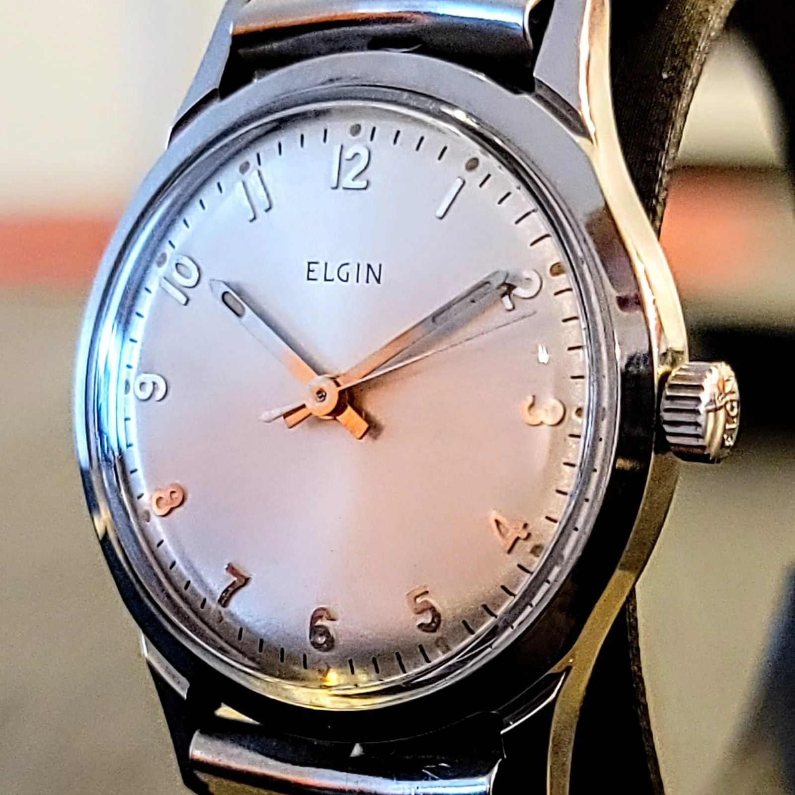1950's ELGIN Pie Pan Dial 19 Jewels U.S.A. - Image 3