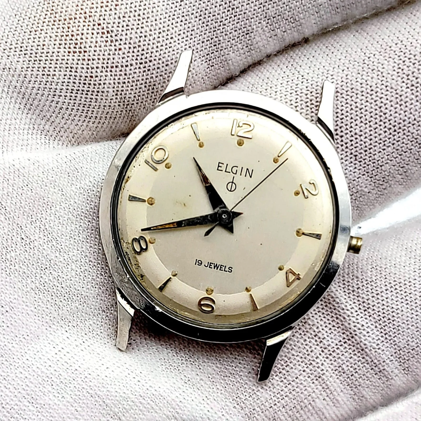 1950's ELGIN Pie Pan Dial 19 Jewels U.S.A. - Image 5