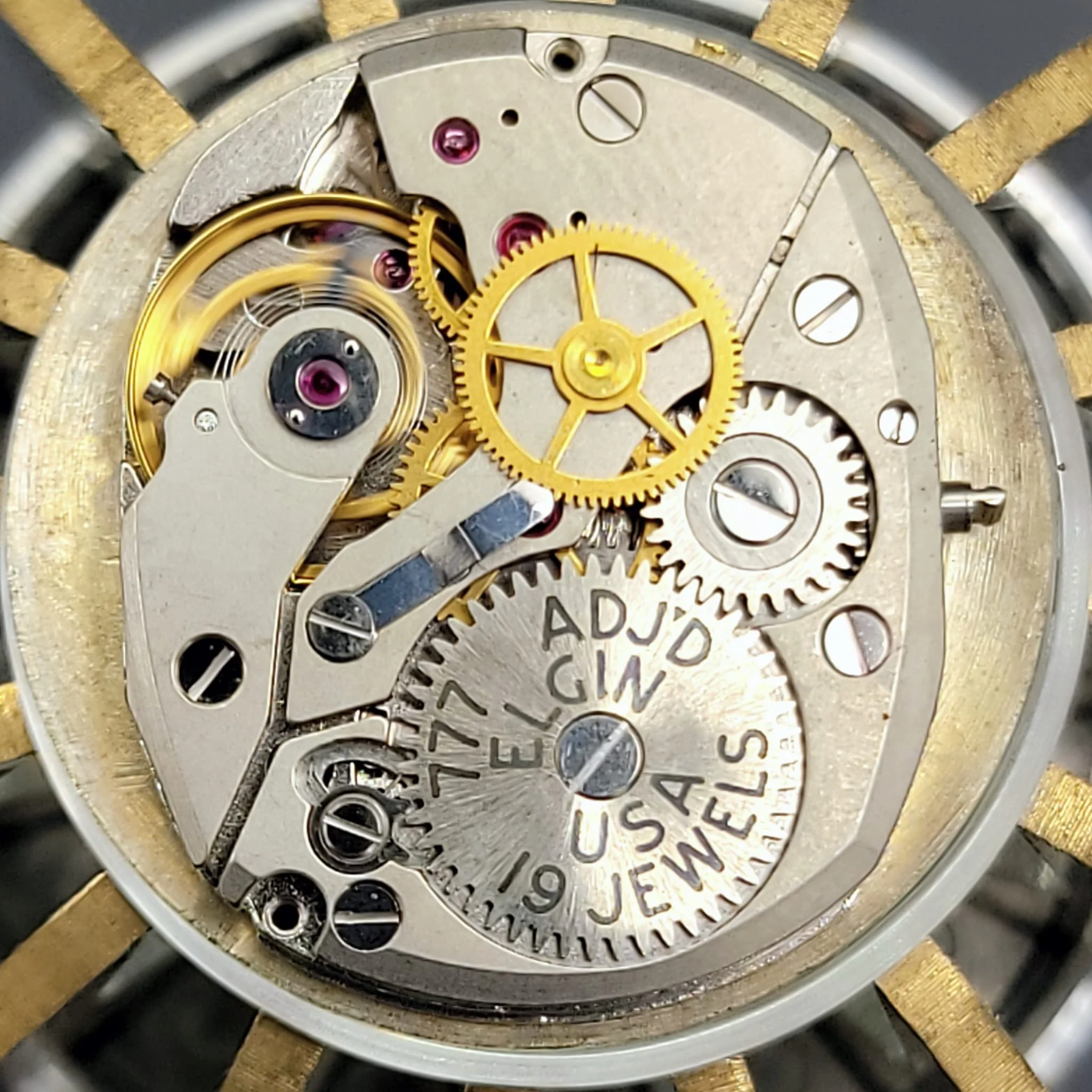 1950's ELGIN Pie Pan Dial 19 Jewels U.S.A. - Image 7