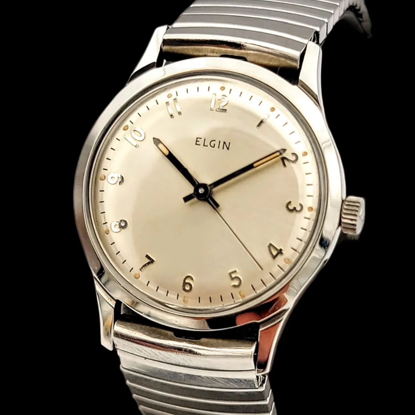 1950's ELGIN Pie Pan Dial 19 Jewels U.S.A. - Image 9