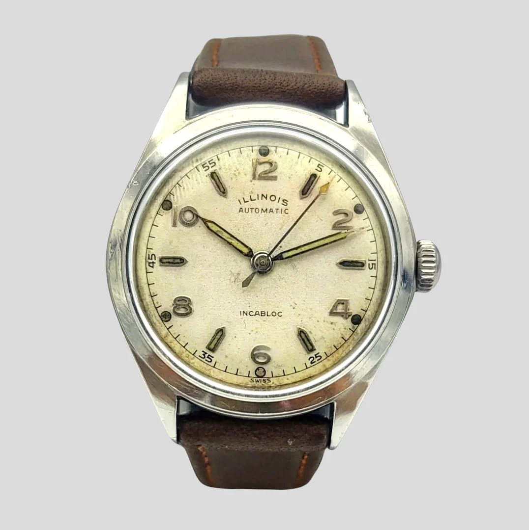 1950's ILLINOIS/Hamilton Automatic Watch Swiss Made - Image 10