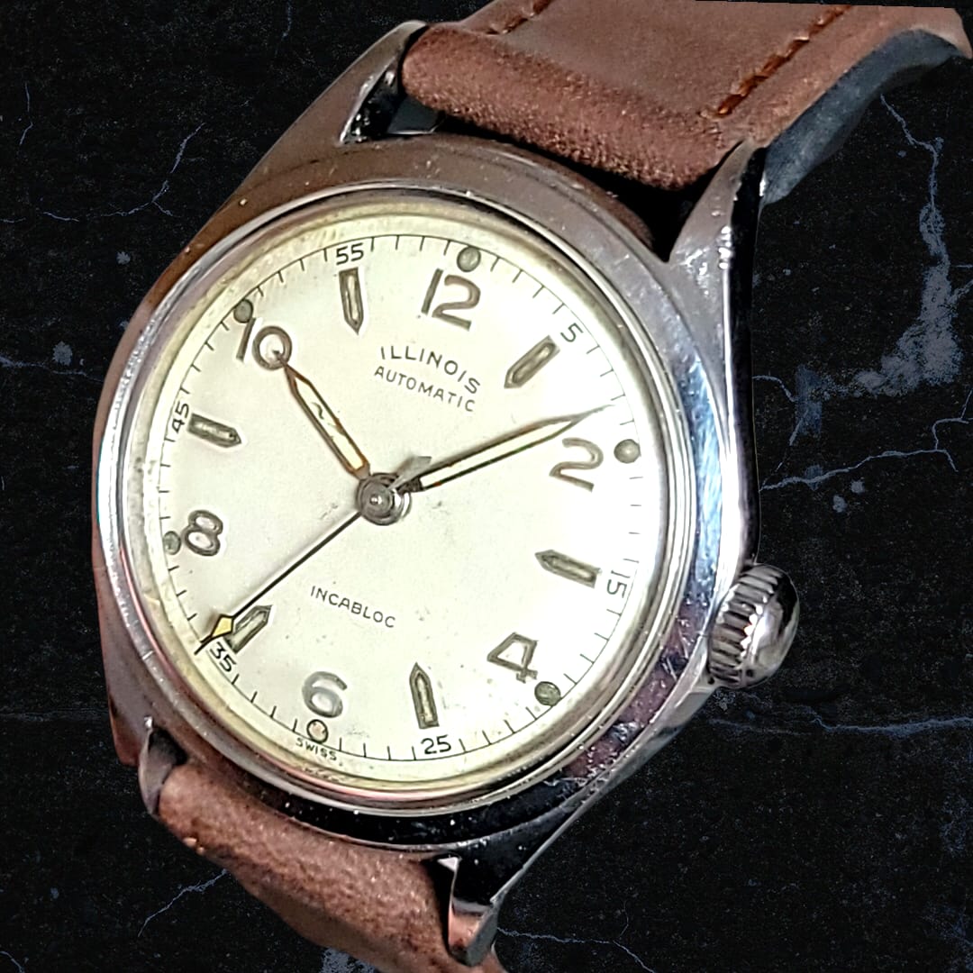 1950's ILLINOIS/Hamilton Automatic Watch Swiss Made - Image 11