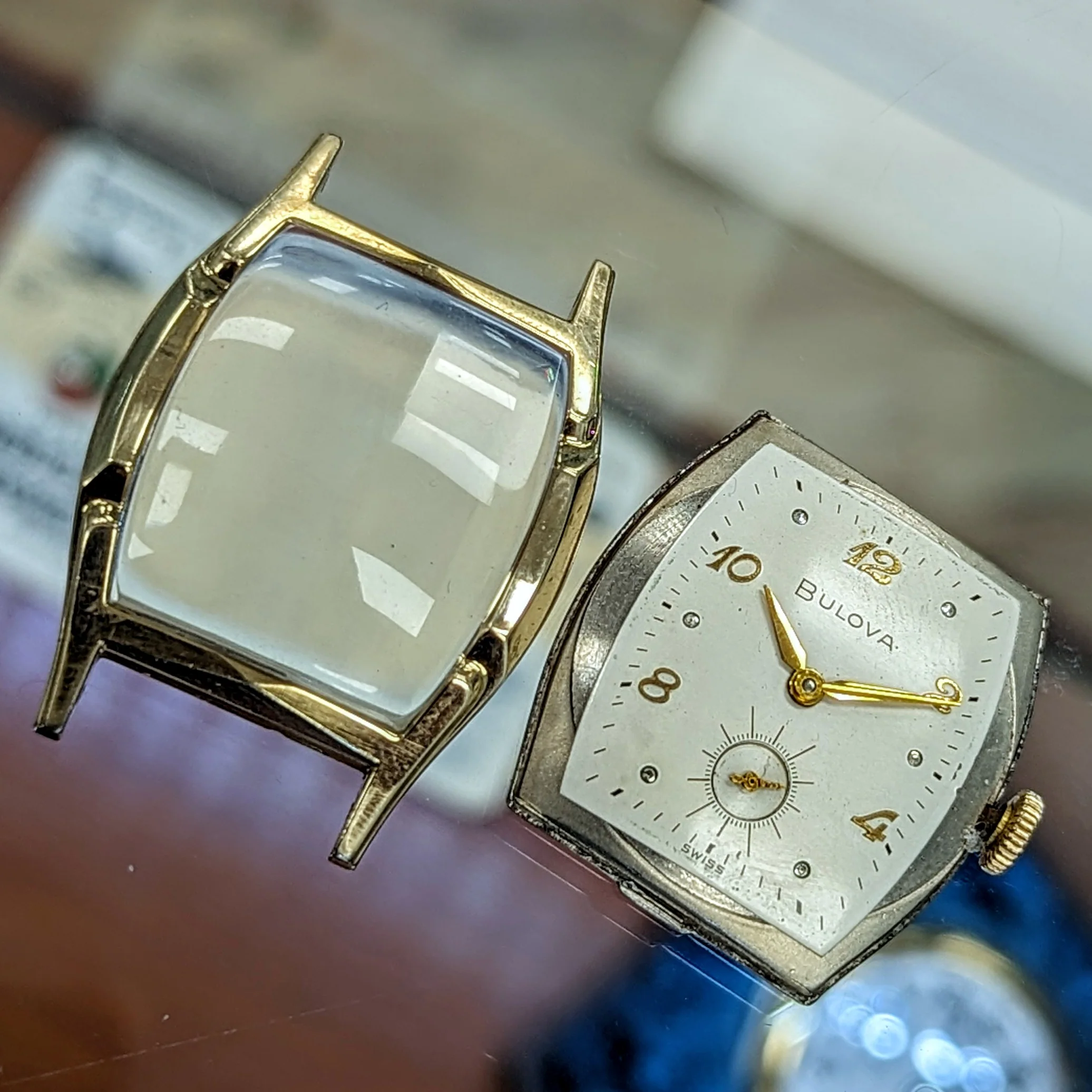 1956 BULOVA Gedney Watch 17 Jewels Cal. 11AC Fancy Tonneau Case Swiss Wristwatch - Image 12