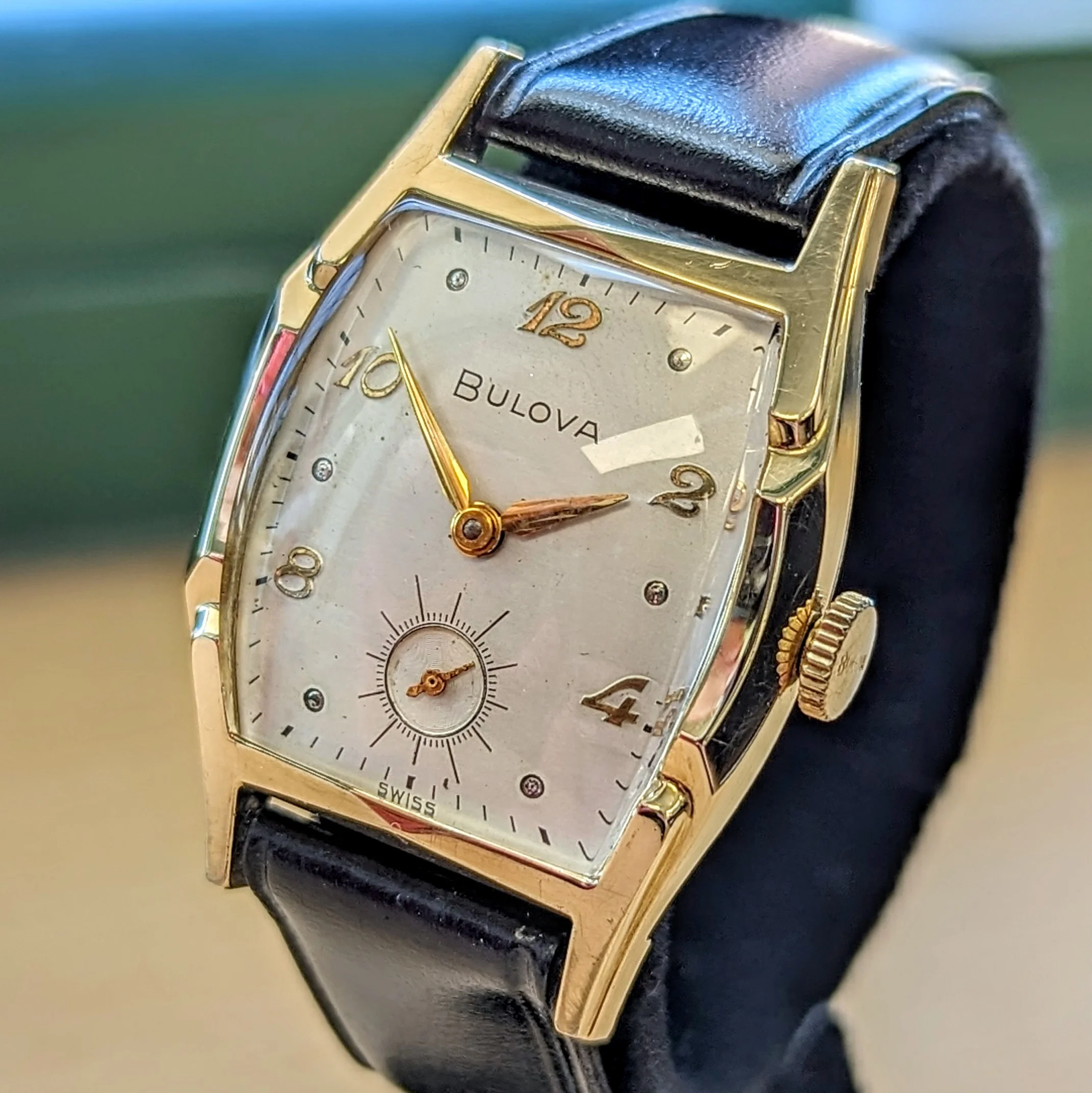 1956 BULOVA Gedney Watch 17 Jewels Cal. 11AC Fancy Tonneau Case Swiss Wristwatch - Image 3