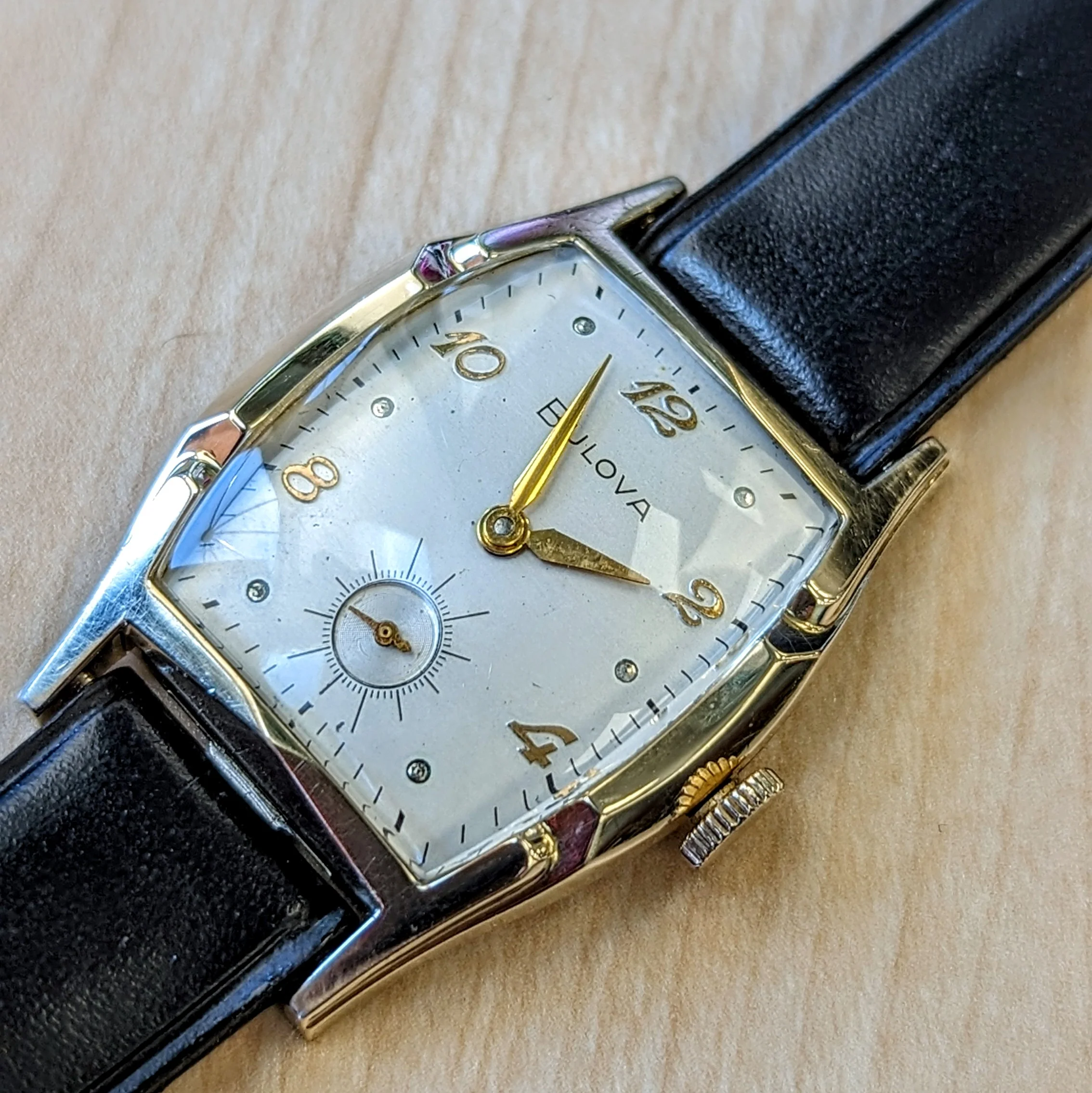 1956 BULOVA Gedney Watch 17 Jewels Cal. 11AC Fancy Tonneau Case Swiss Wristwatch - Image 7