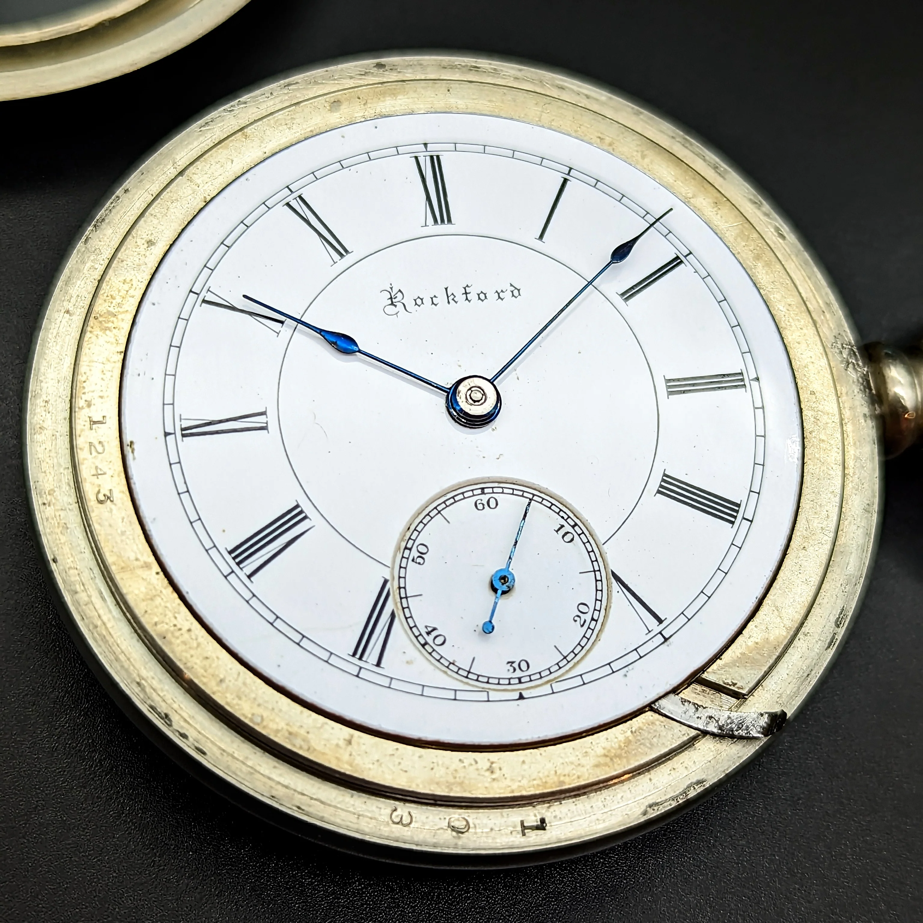 Antique 1888 ROCKFORD Pocket Watch Size 18S Grade 93 9 Jewels - Image 14