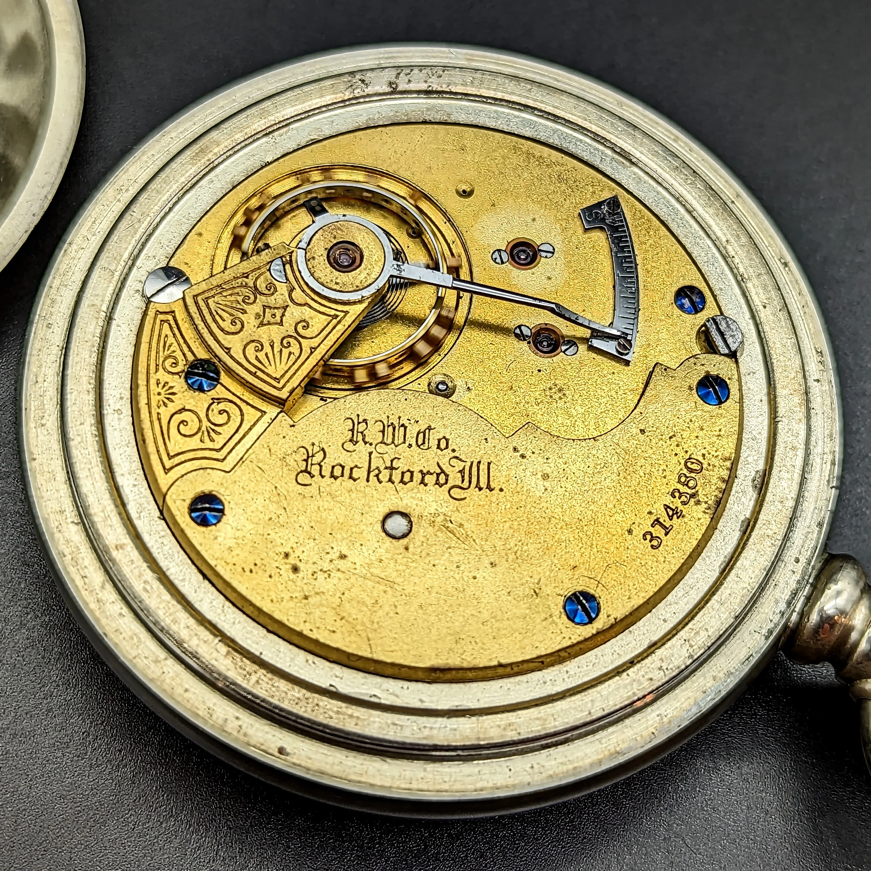 Antique 1888 ROCKFORD Pocket Watch Size 18S Grade 93 9 Jewels - Image 19