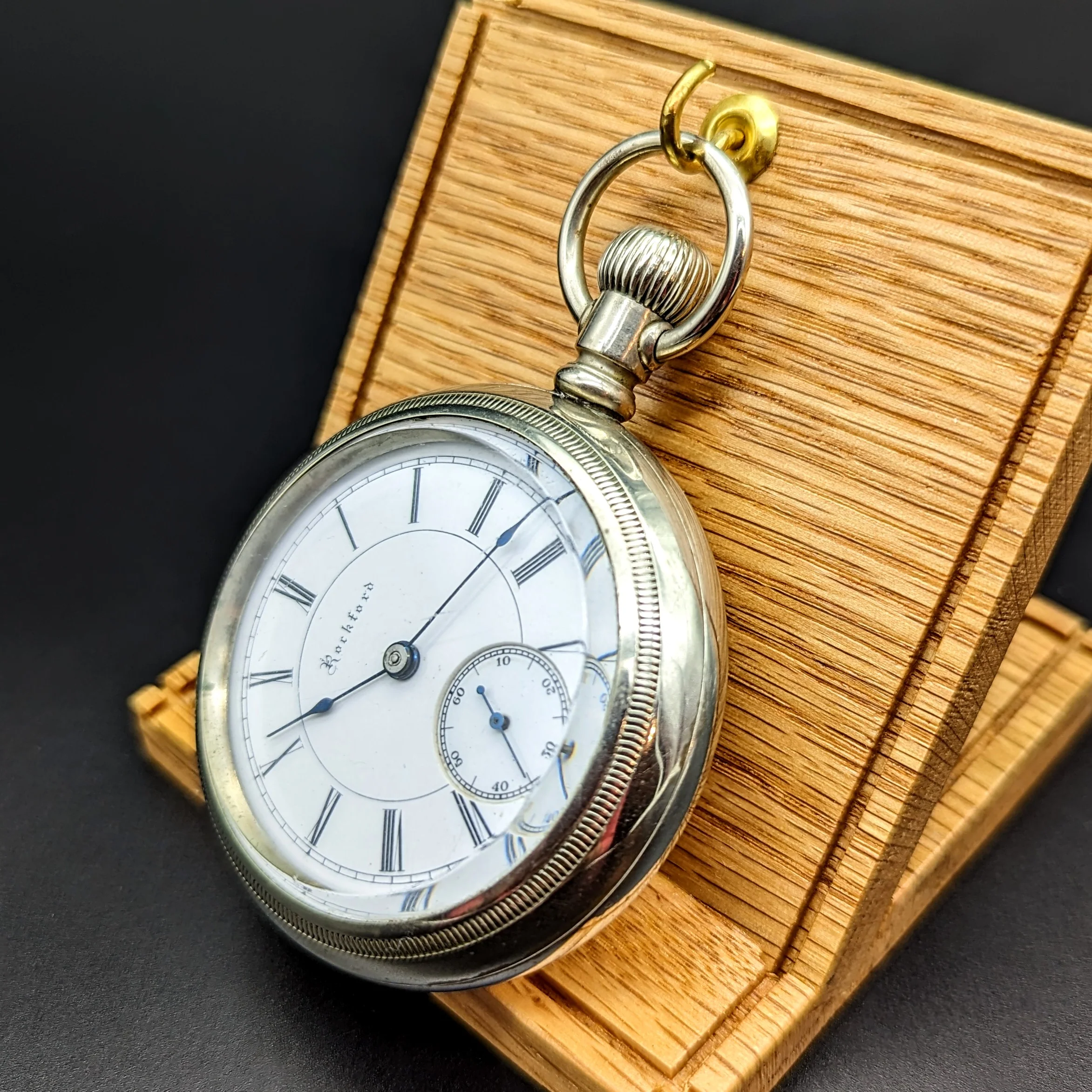 Antique 1888 ROCKFORD Pocket Watch Size 18S Grade 93 9 Jewels - Image 23