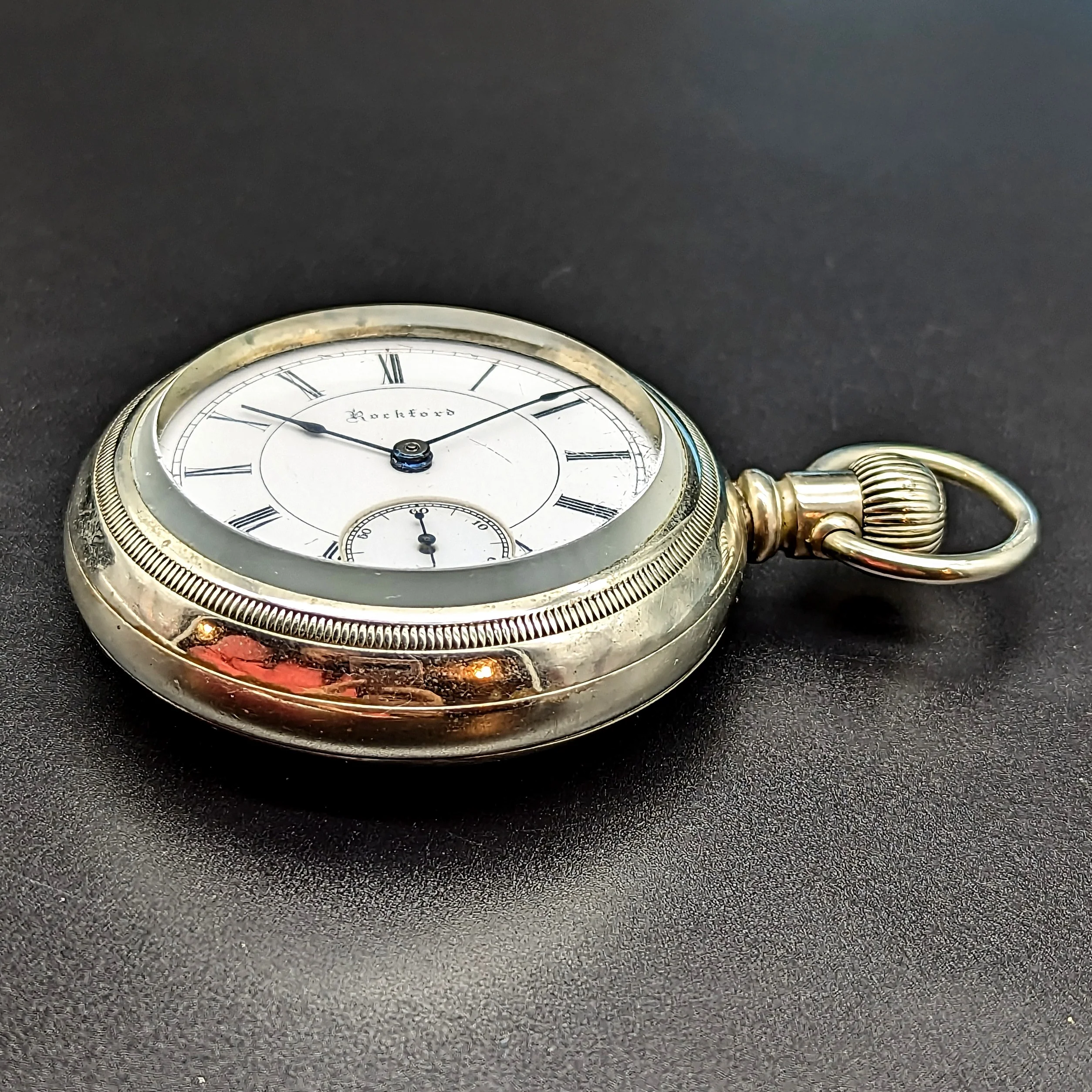 Antique 1888 ROCKFORD Pocket Watch Size 18S Grade 93 9 Jewels - Image 4