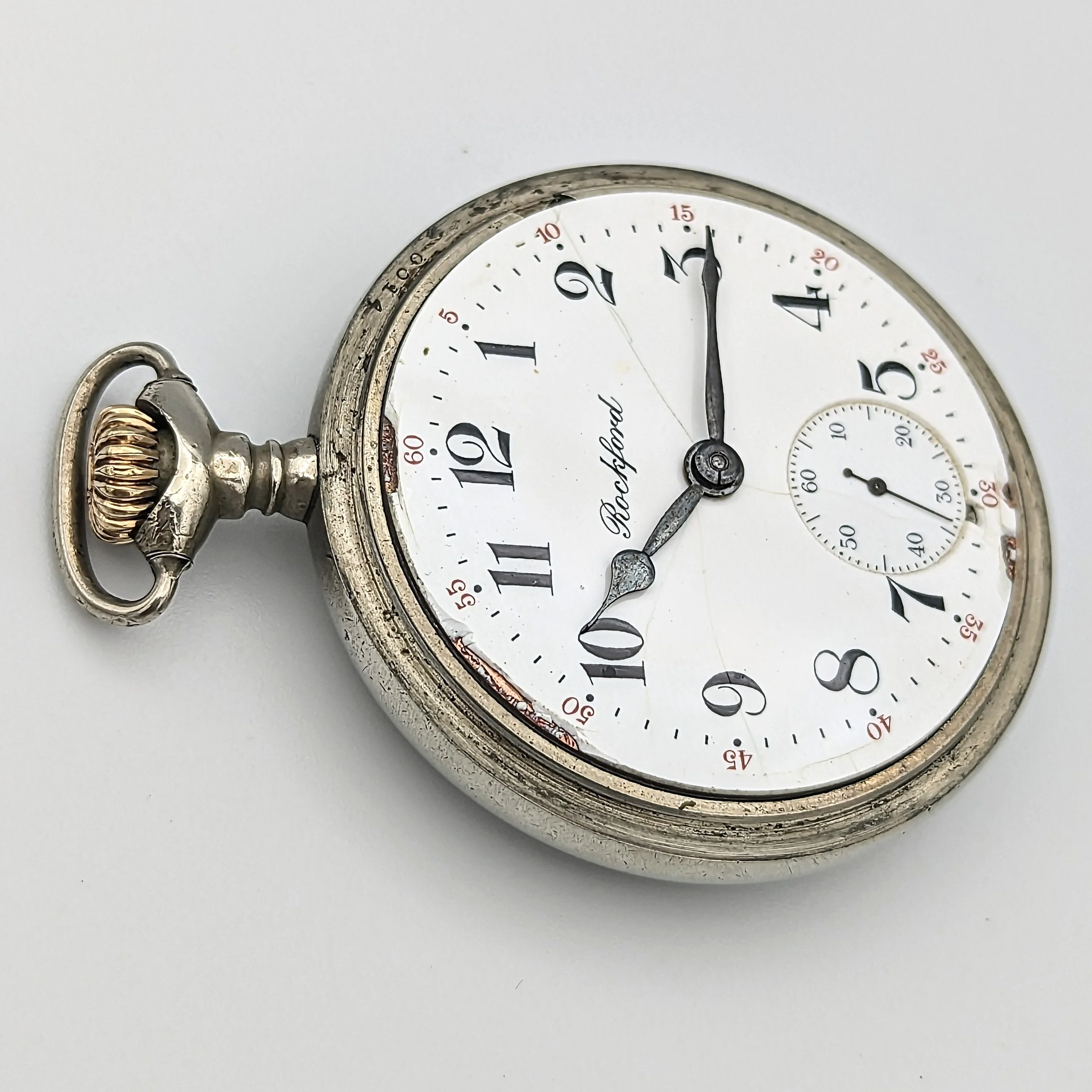 Antique 1910 ROCKFORD Pocket Watch Size 18s Grade 935 17 Jewels Pocket Watch - Image 10