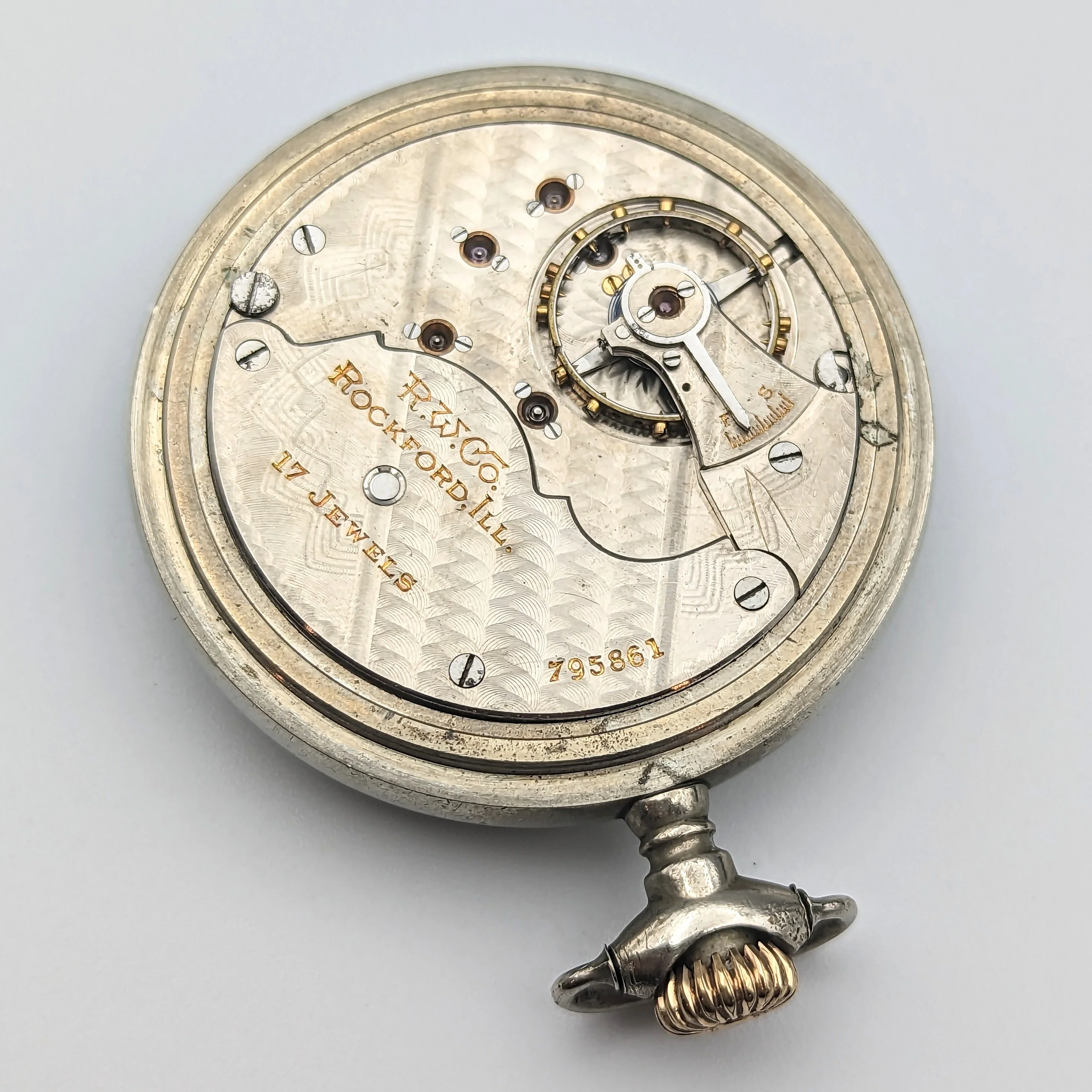 Antique 1910 ROCKFORD Pocket Watch Size 18s Grade 935 17 Jewels Pocket Watch - Image 17