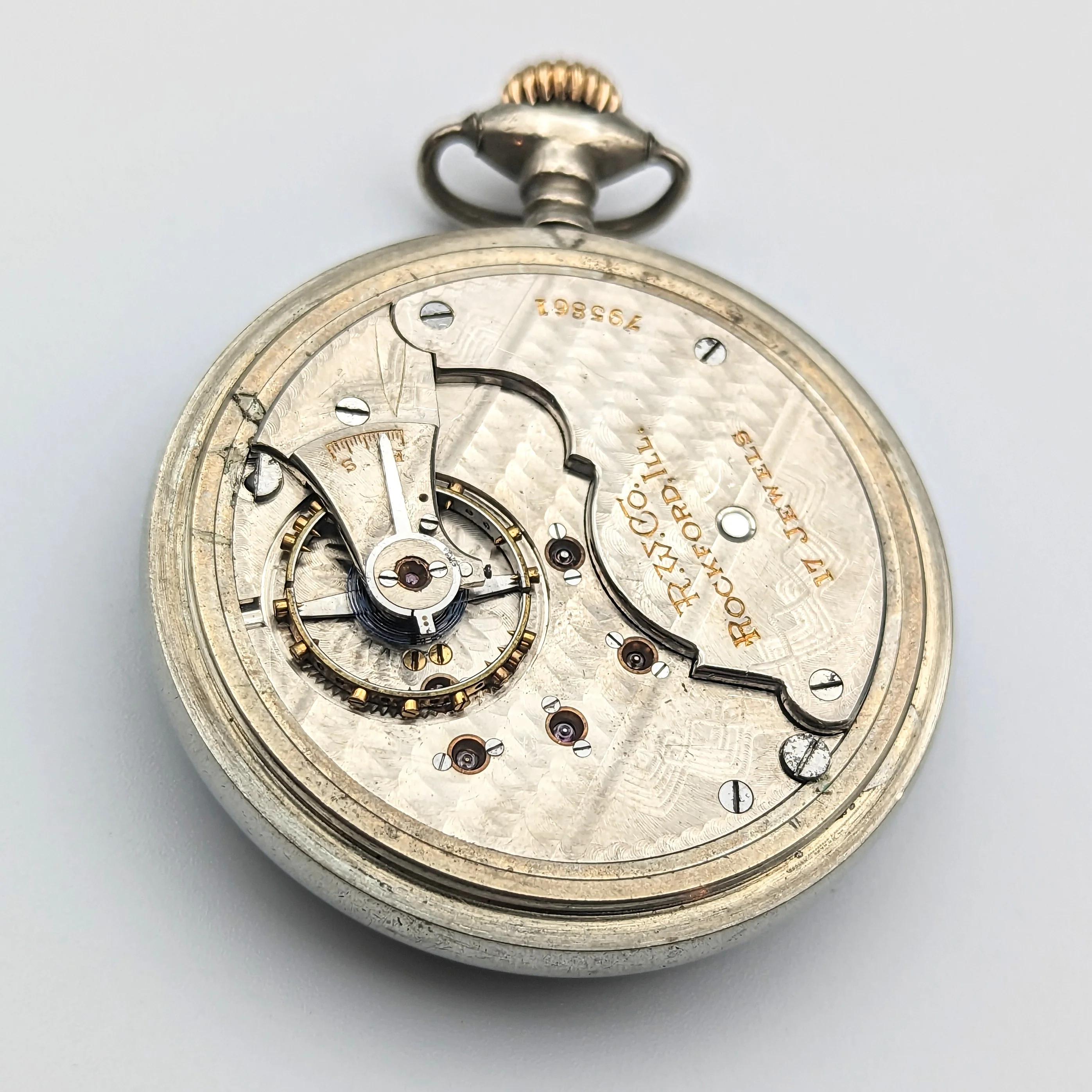 Antique 1910 ROCKFORD Pocket Watch Size 18s Grade 935 17 Jewels Pocket Watch - Image 18