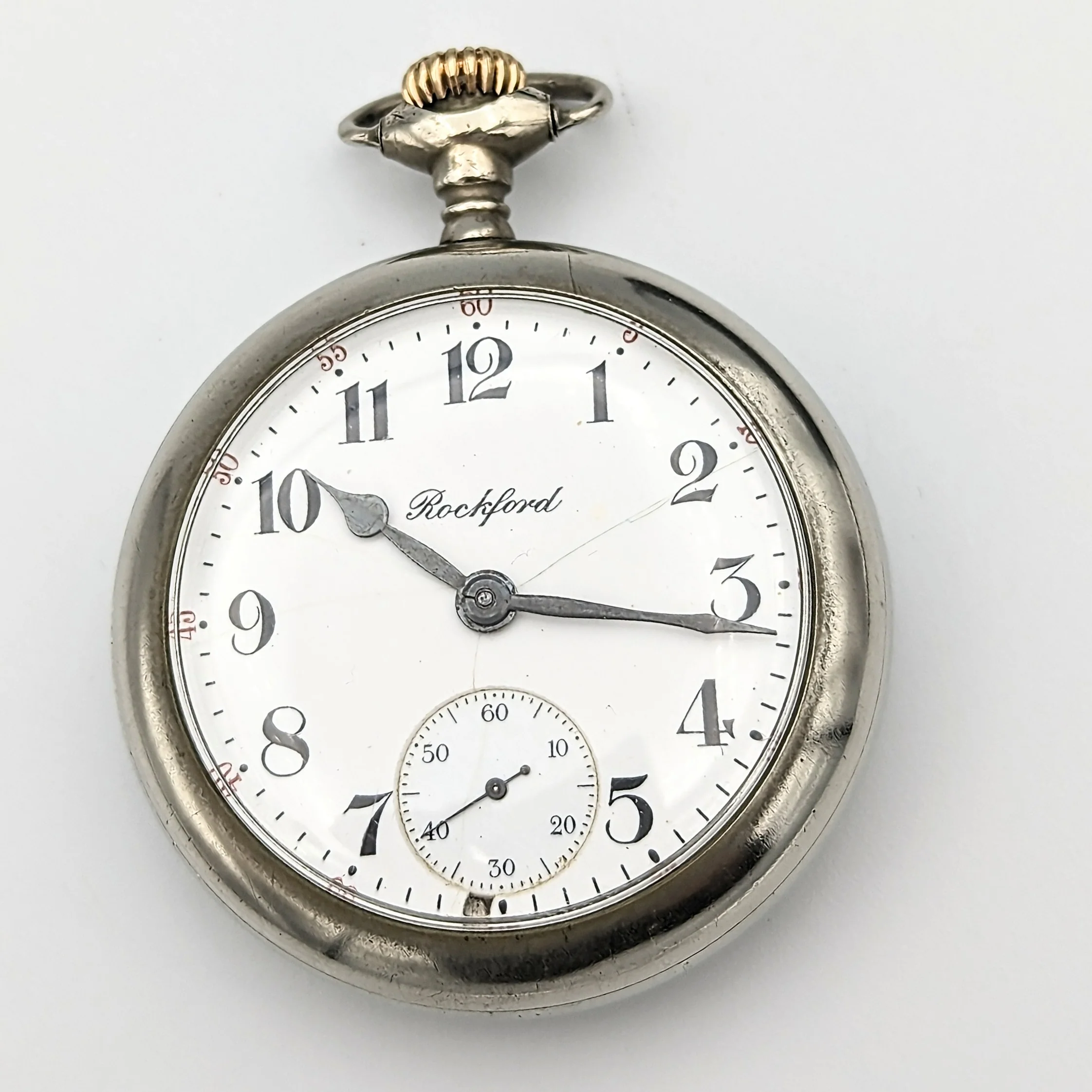 Antique 1910 ROCKFORD Pocket Watch Size 18s Grade 935 17 Jewels Pocket Watch - Image 3