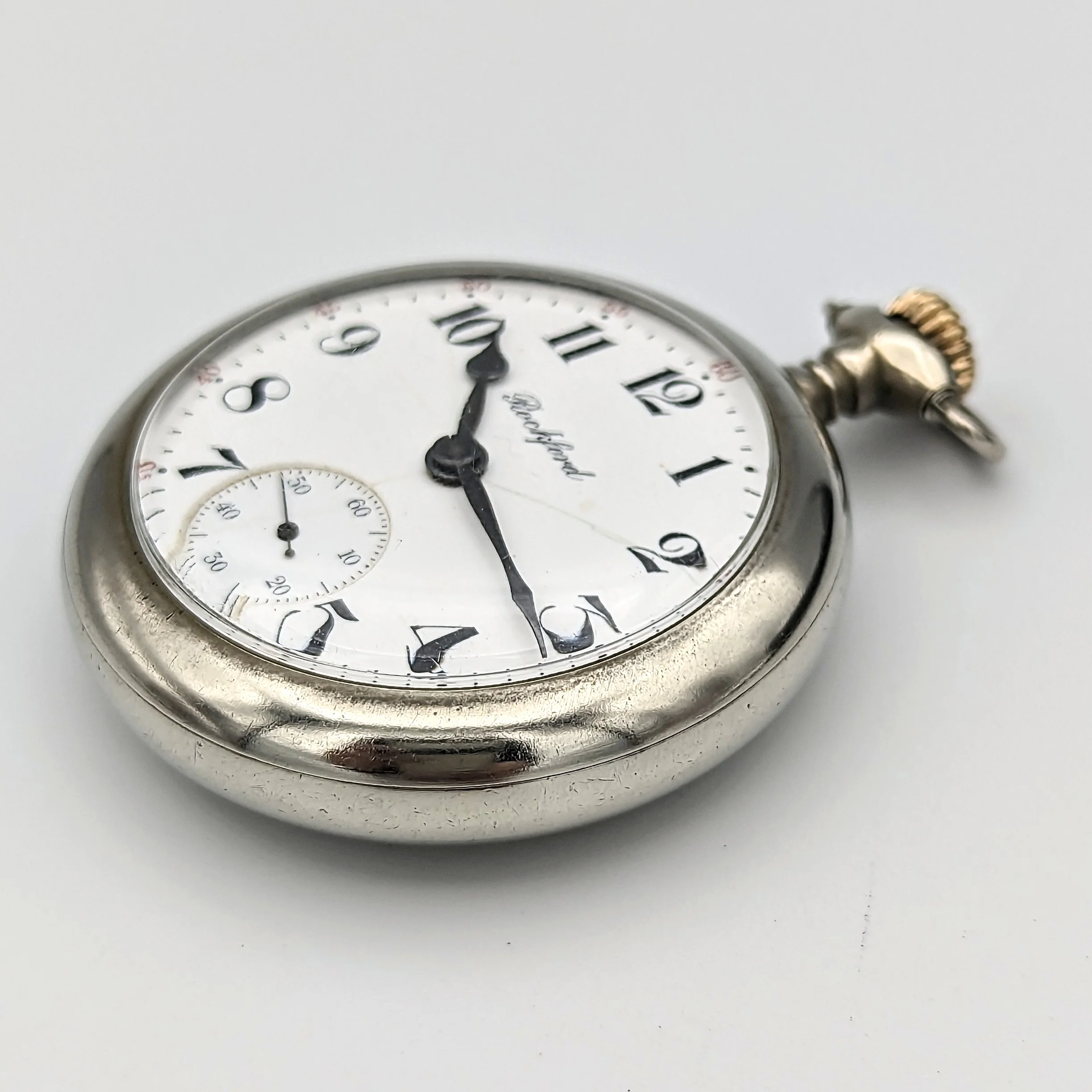 Antique 1910 ROCKFORD Pocket Watch Size 18s Grade 935 17 Jewels Pocket Watch - Image 4